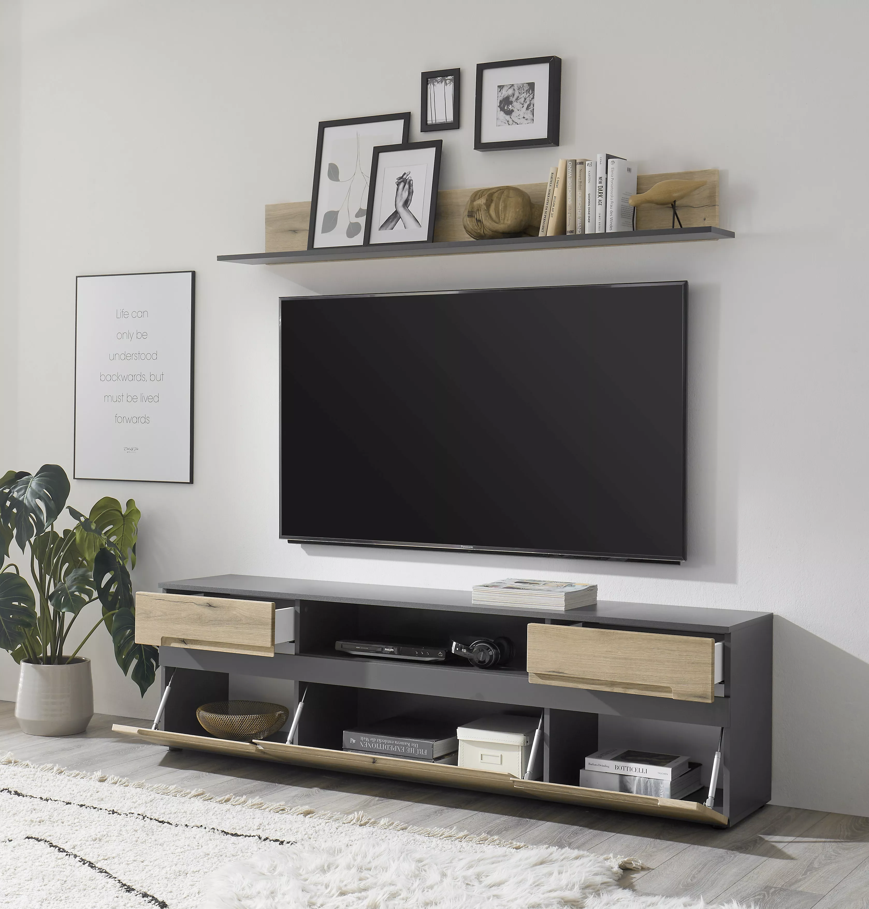 Lowboard mit Wandboard CORK