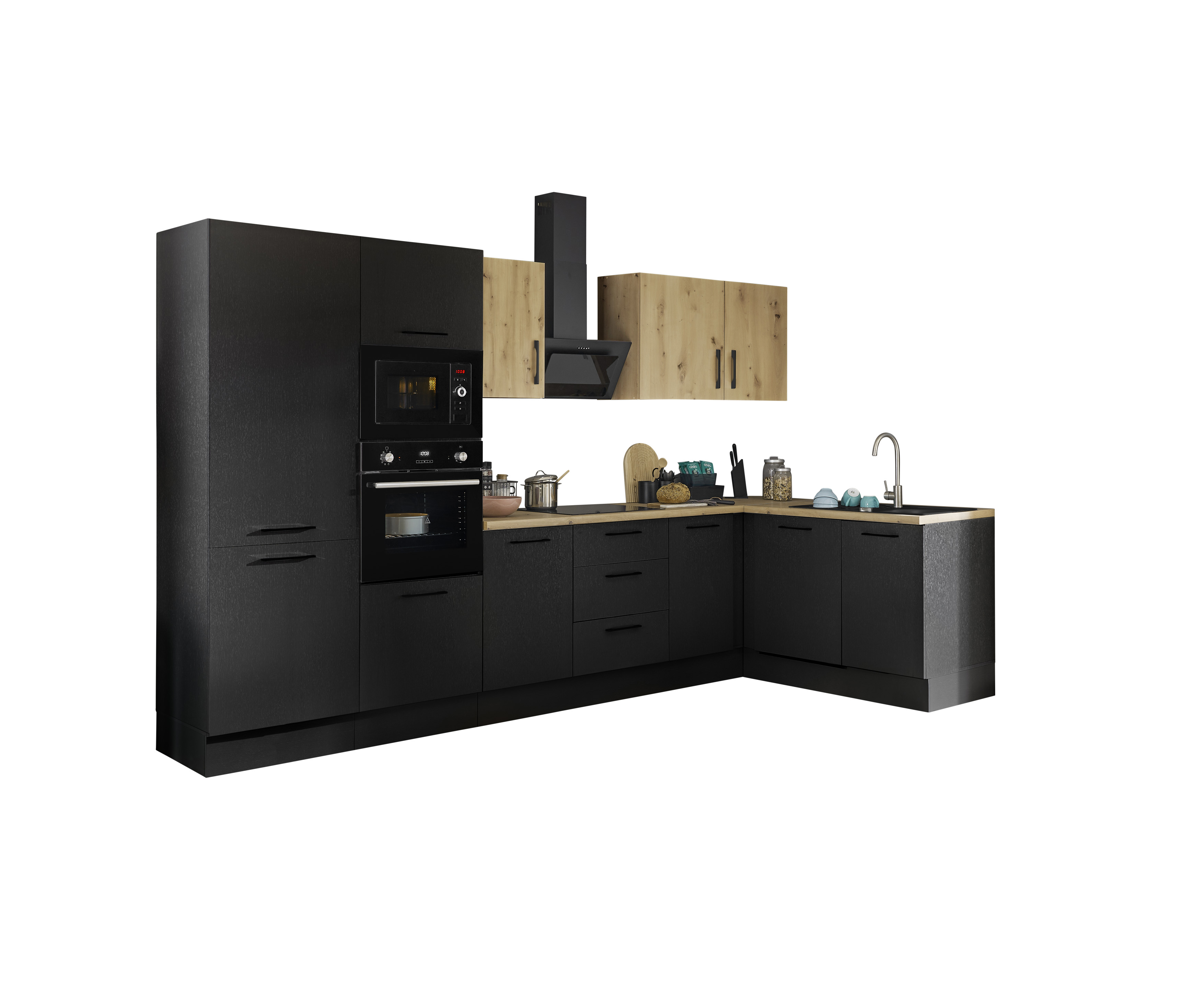 Bloc cuisine avec électroménager CORNWALL (cuisine d'angle-four-lave-vaisselle-réfrigérateur-micro-ondes) IV Bloc cuisine avec électroménager CORNWALL (cuisine d'angle-four-lave-vaisselle-réfrigérateur-micro-ondes) IV