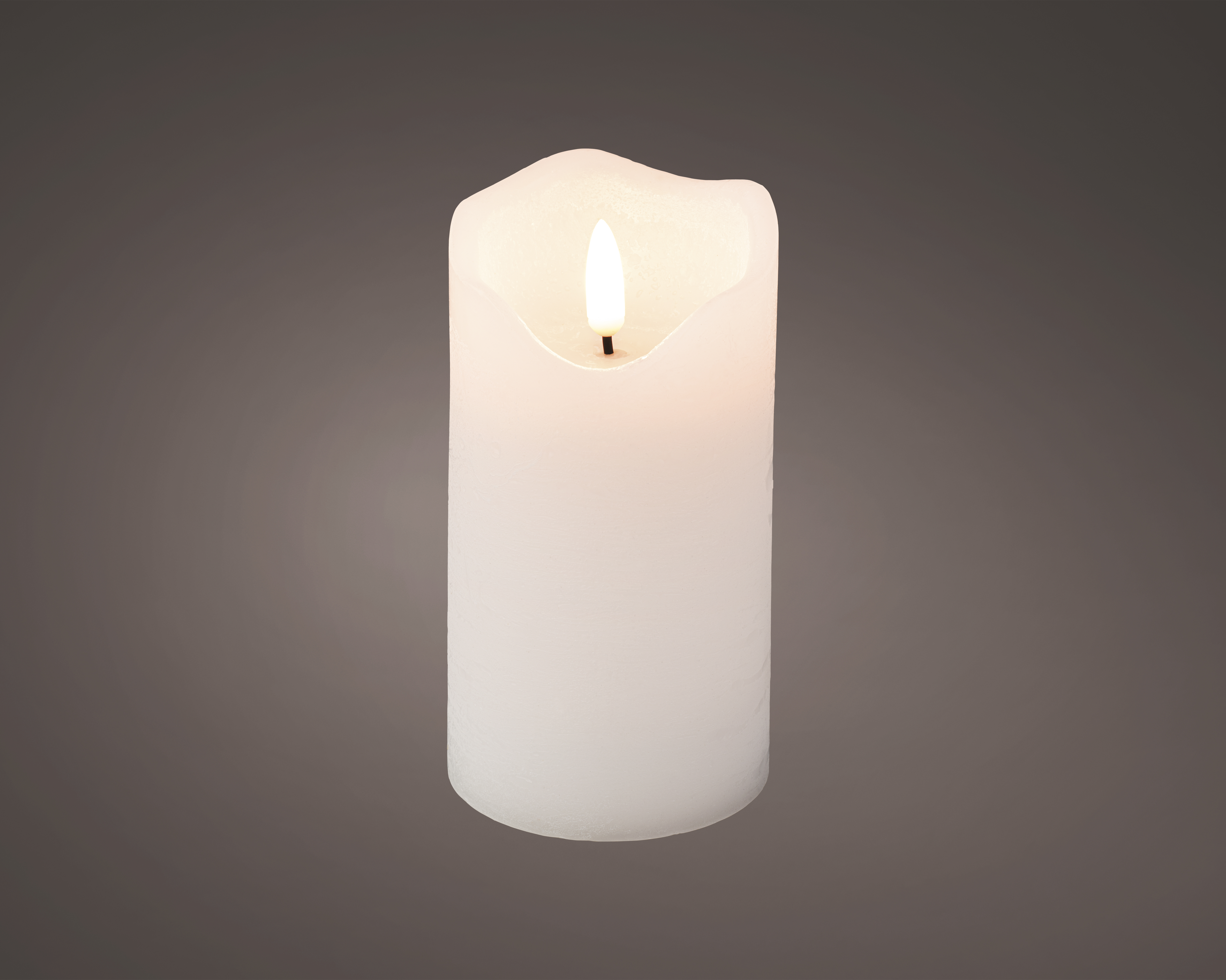 Bougie LED en cire avec flamme 3D 7x13cm