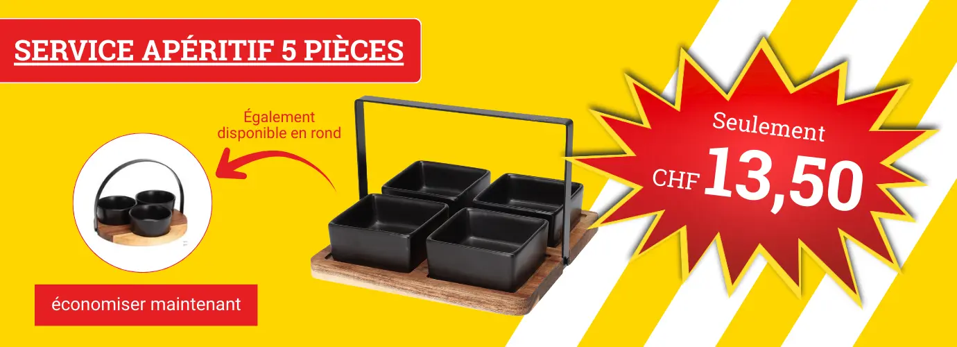 MEGA PRIX ! Set de service composé de 4 petits bols et 1 plateau