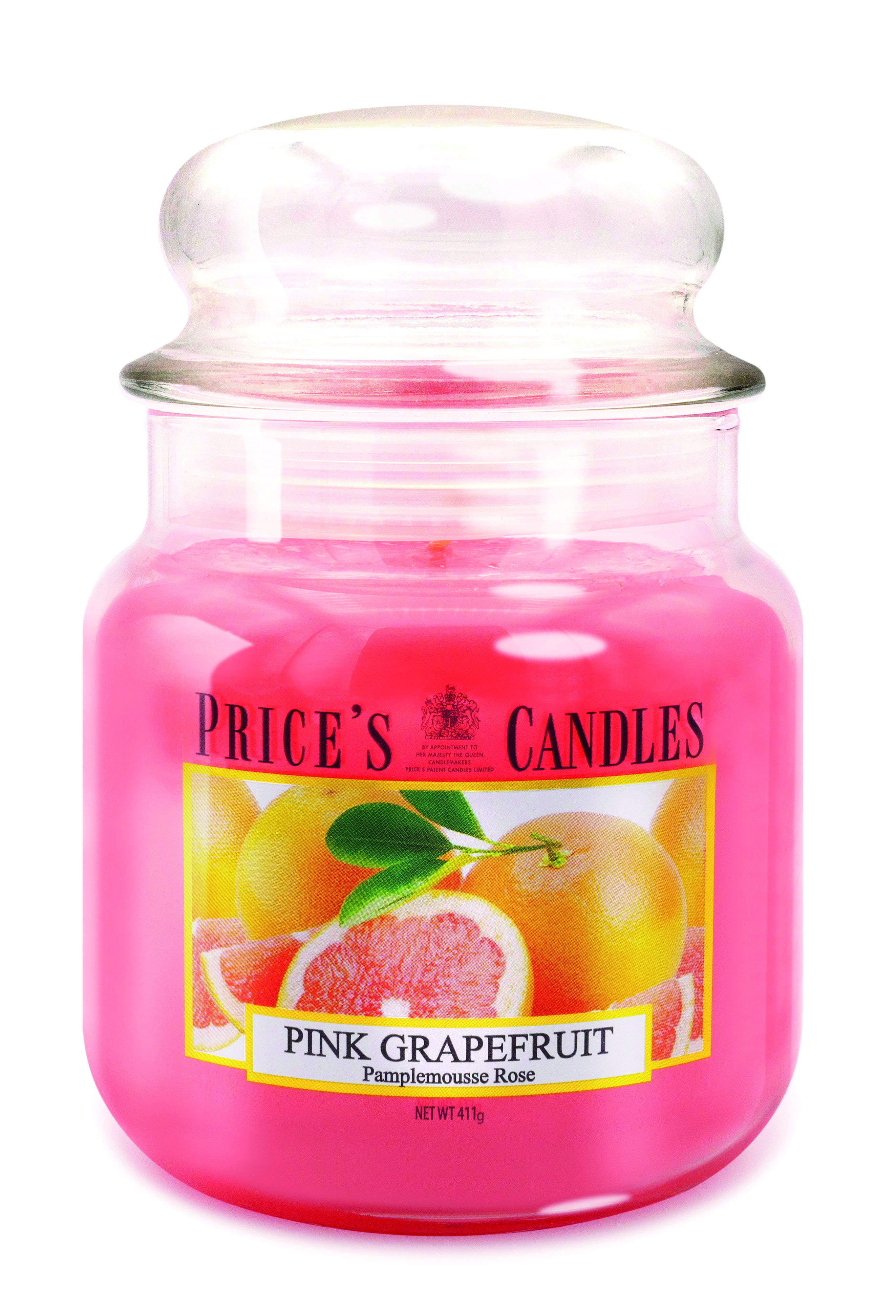 Bougie parfumée dans pot en verre avec couvercle Pink Grapefruit PRICES Bougie parfumée dans pot en verre avec couvercle Pink Grapefruit PRICES