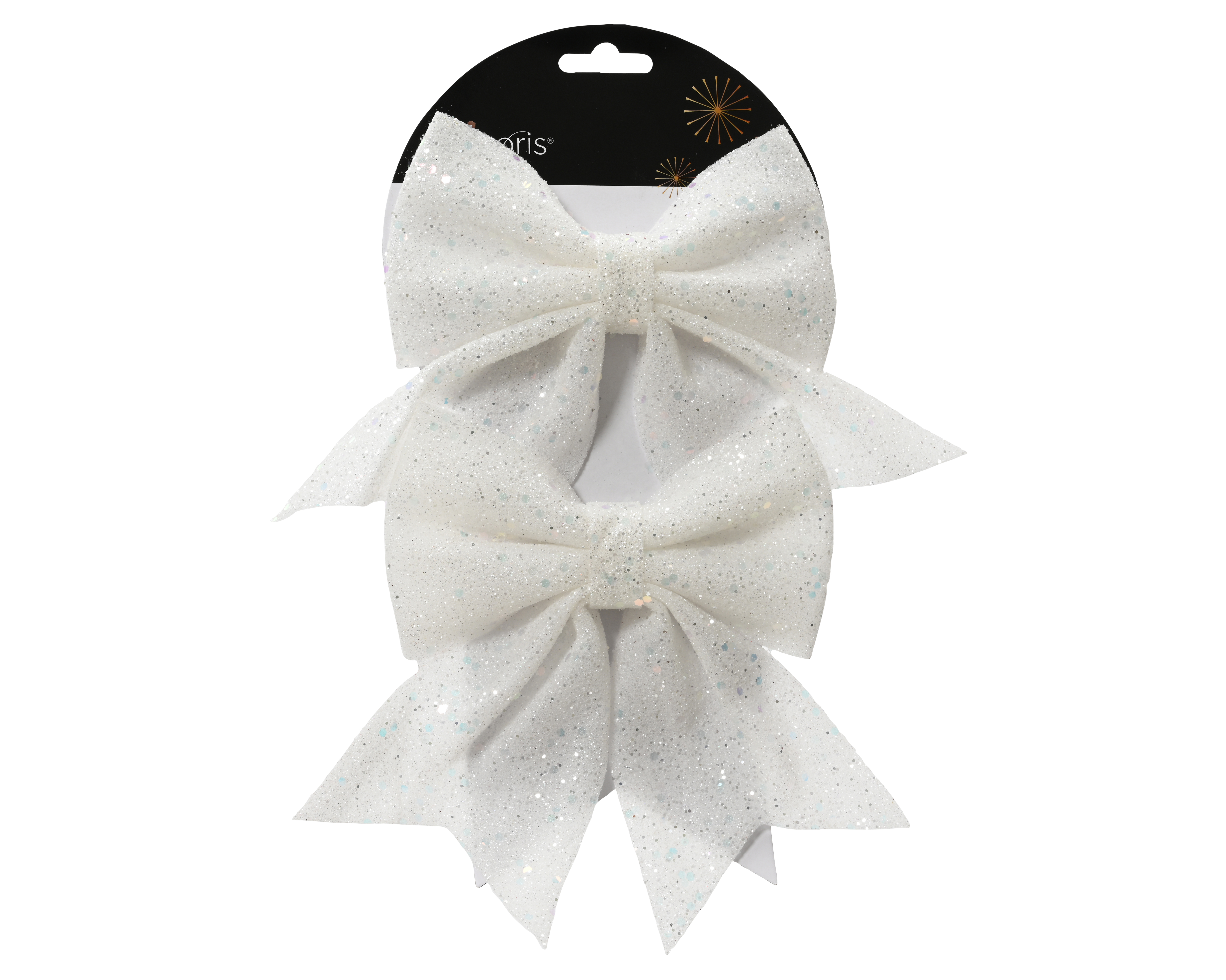 Schleifen Glitter 2er Set  CHRISTMAS