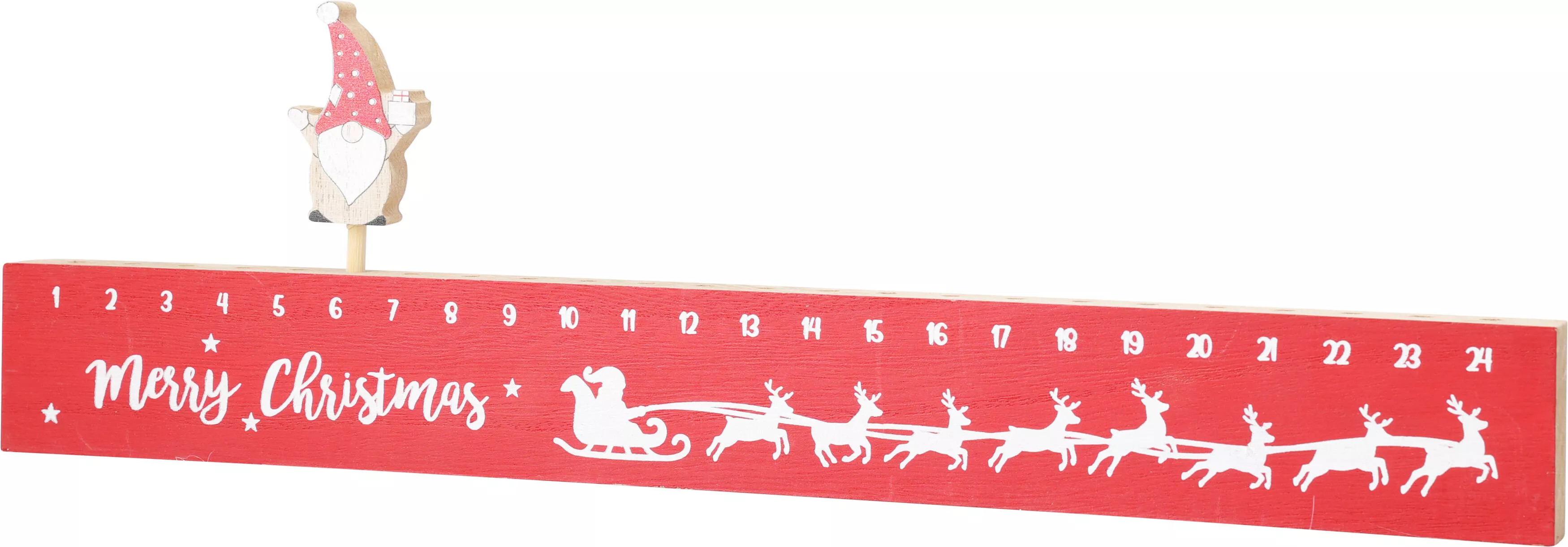 Barre calendrier de l'Avent avec lutin CHRISTMAS