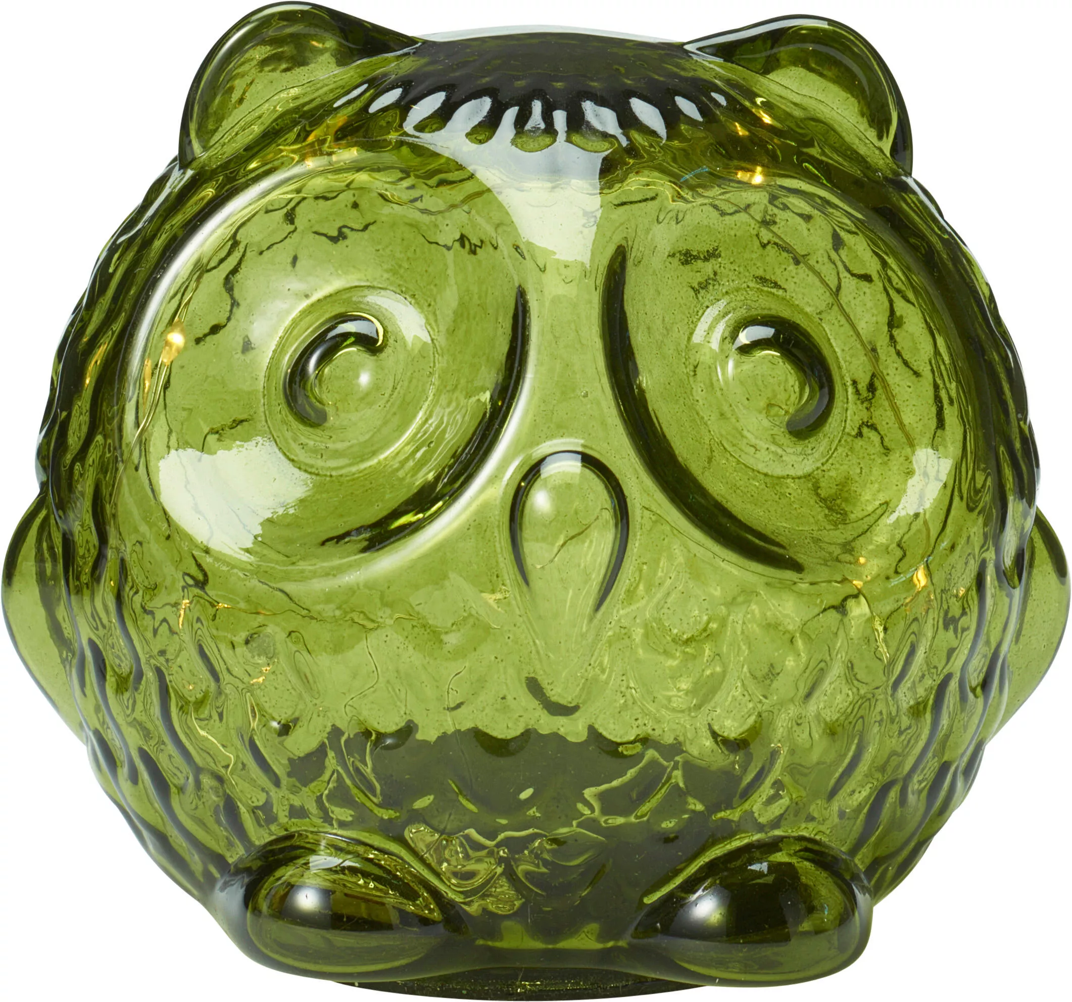 Eule Glas mit LED HERBST