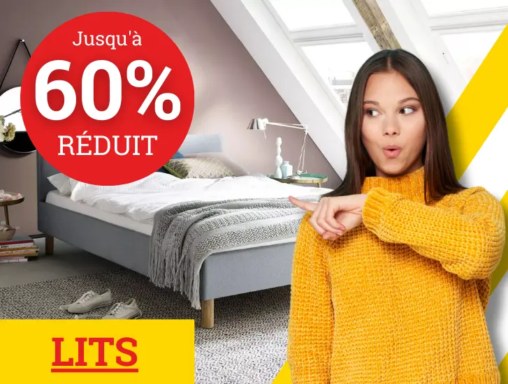 Lits jusqu'à 60% de réduction ! Économisez maintenant