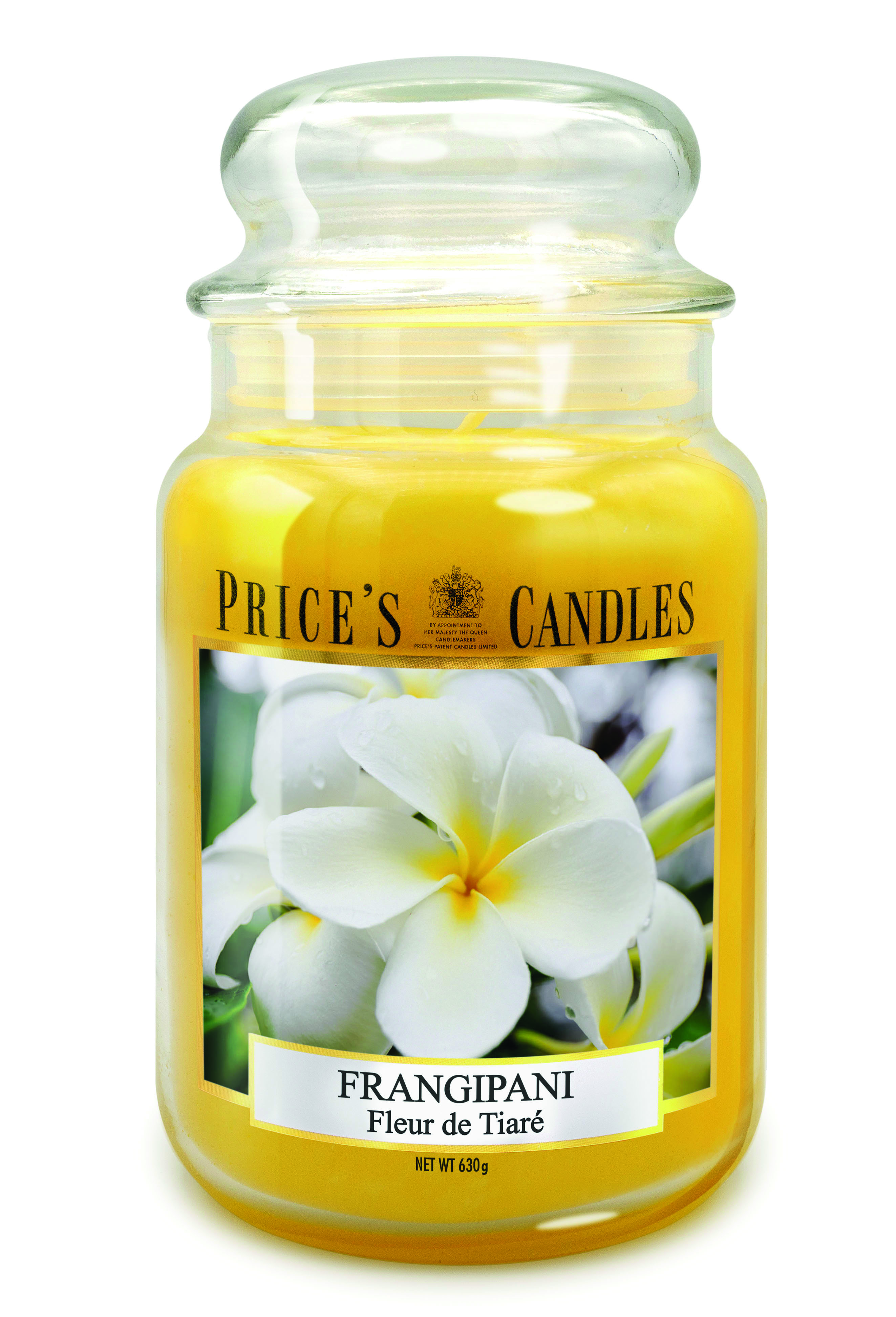 Bougie parfumée dans pot en verre avec couvercle Frangipani PRICES Bougie parfumée dans pot en verre avec couvercle Frangipani PRICES