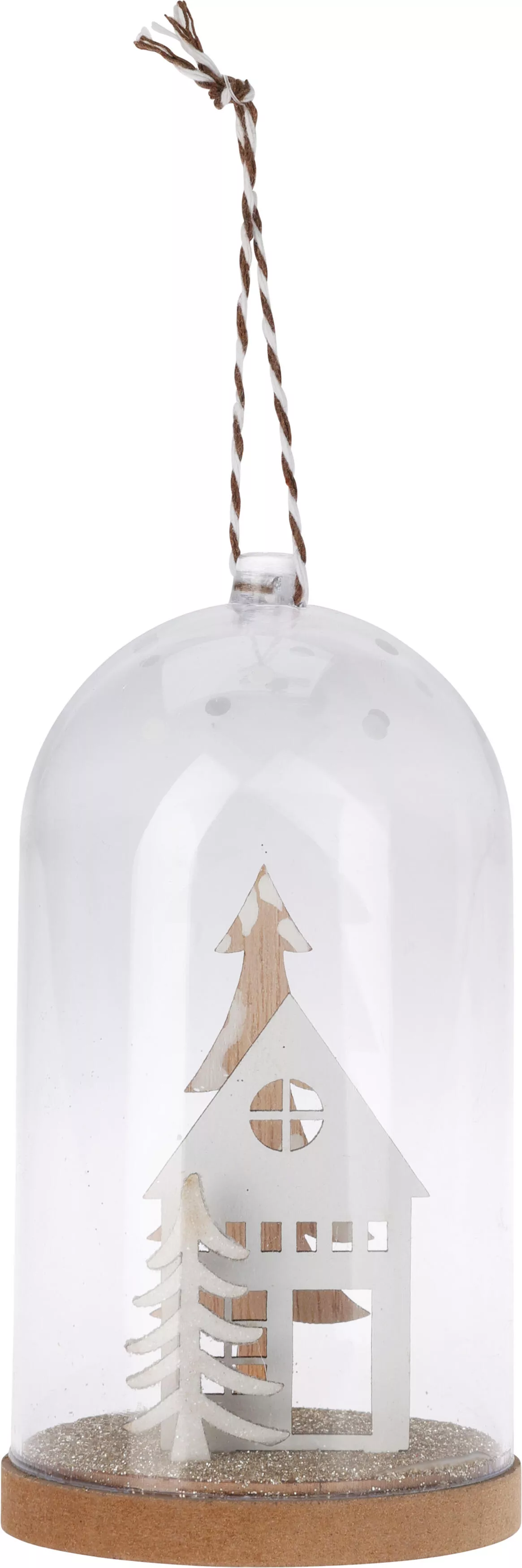 Maison sous cloche LED à suspendre CHRISTMAS