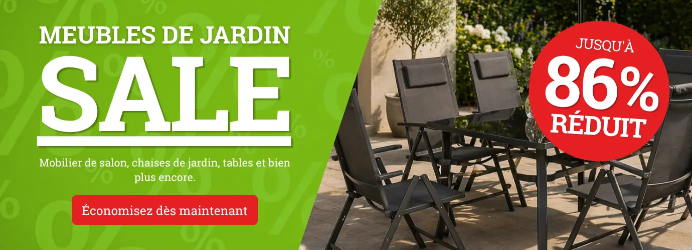 Soldes sur le mobilier de jardin : économisez jusqu'à 86 % dès maintenant !