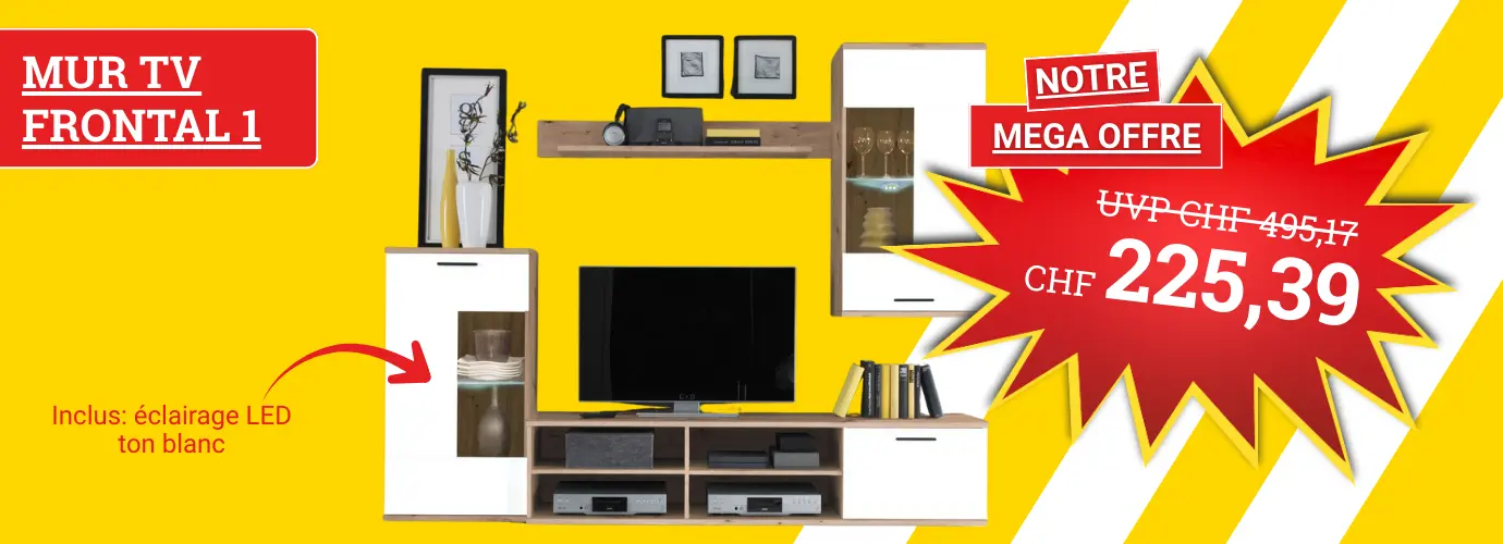 Prix MEGA ! Meuble mural FRONTAL 1 -> faites des économies ici
