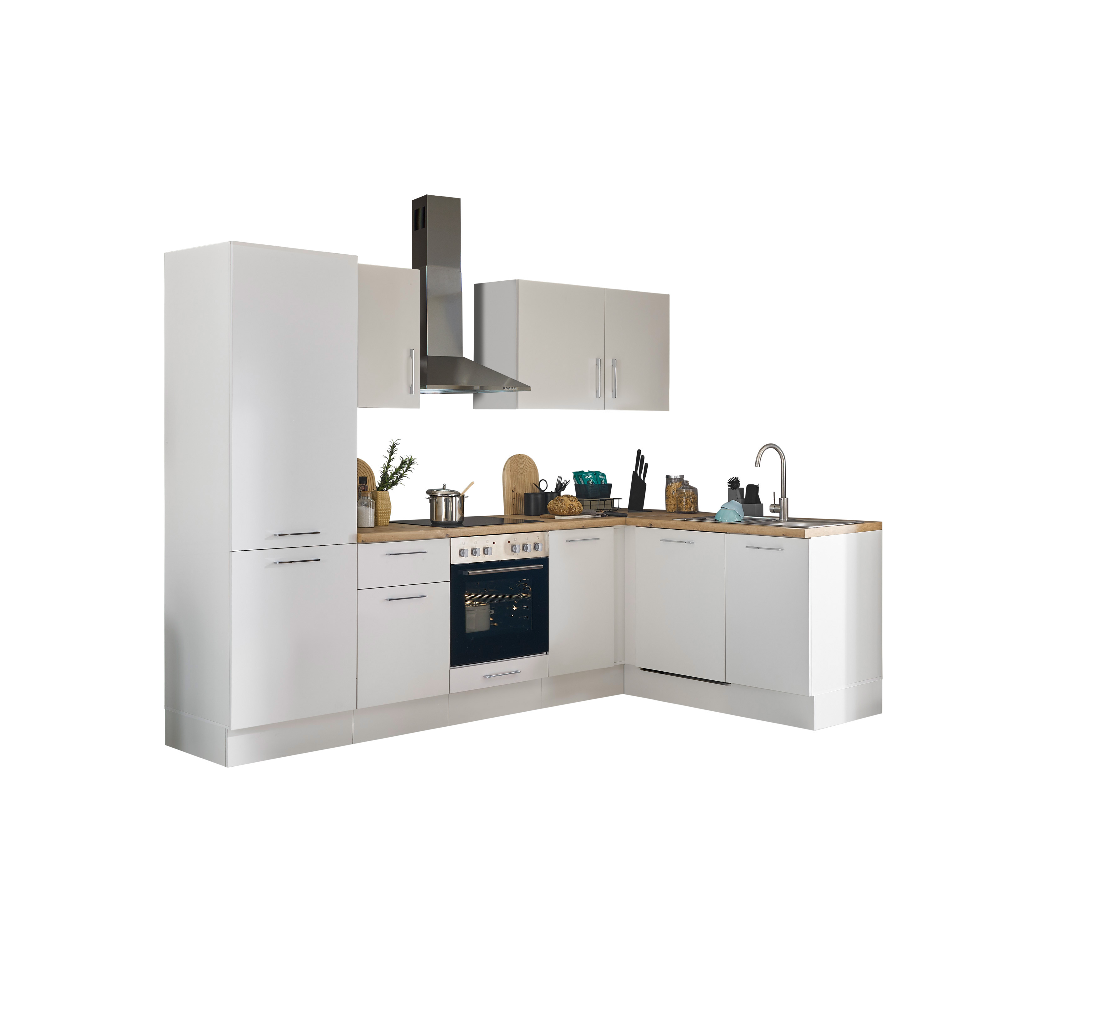 Bloc cuisine avec électroménager CORNWALL (cuisine d'angle-lave-vaisselle-réfrigérateur) I Bloc cuisine avec électroménager CORNWALL (cuisine d'angle-lave-vaisselle-réfrigérateur) I