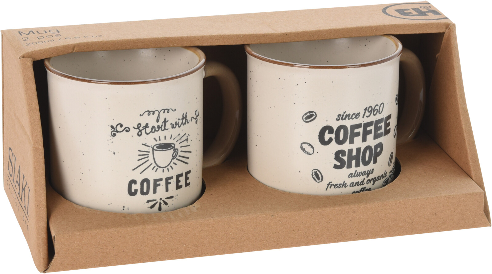 Lot de 2 mugs RETRO