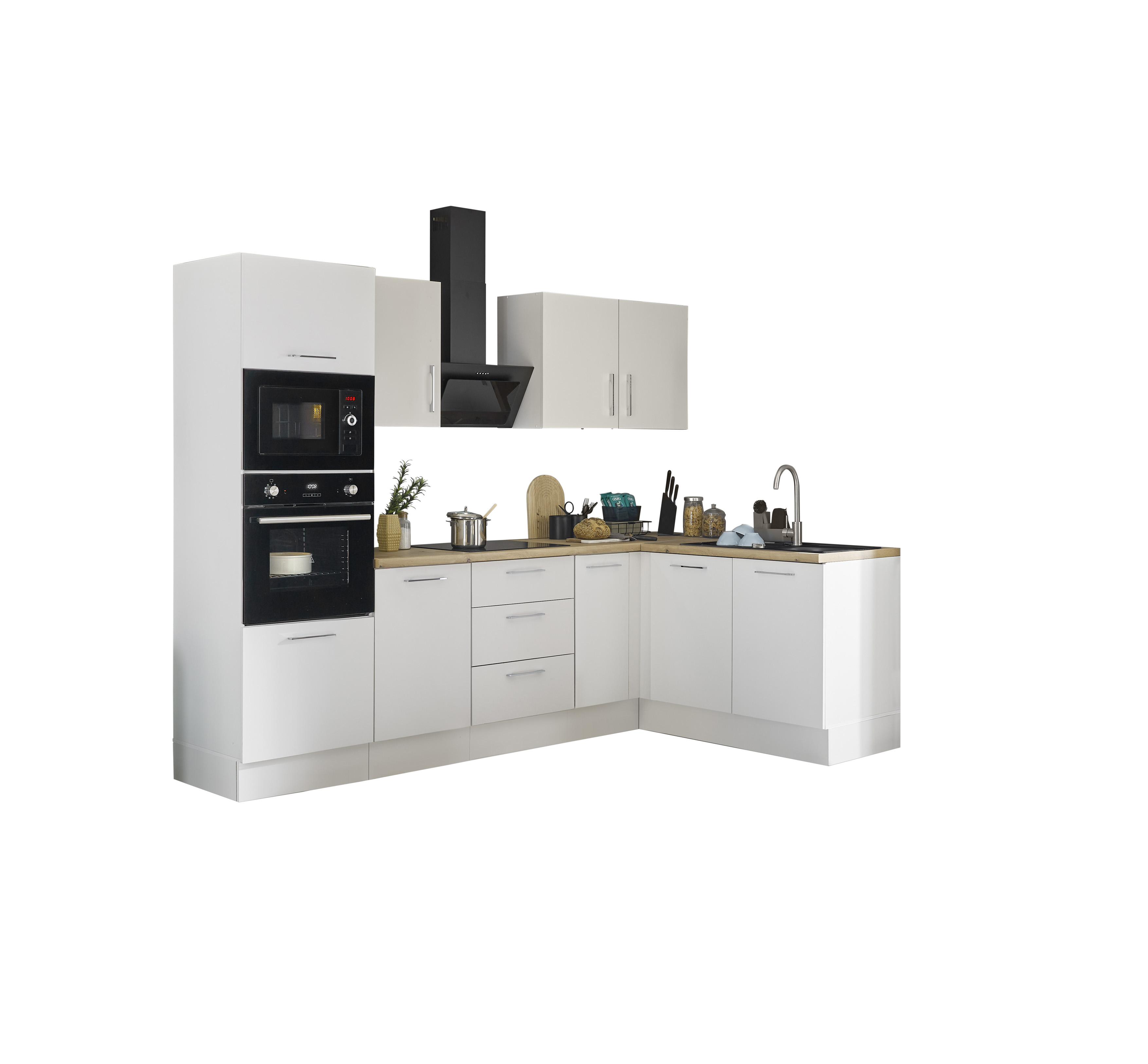Bloc cuisine avec électroménager CORNWALL (cuisine d'angle-four-micro-ondes) II Bloc cuisine avec électroménager CORNWALL (cuisine d'angle-four-micro-ondes) II