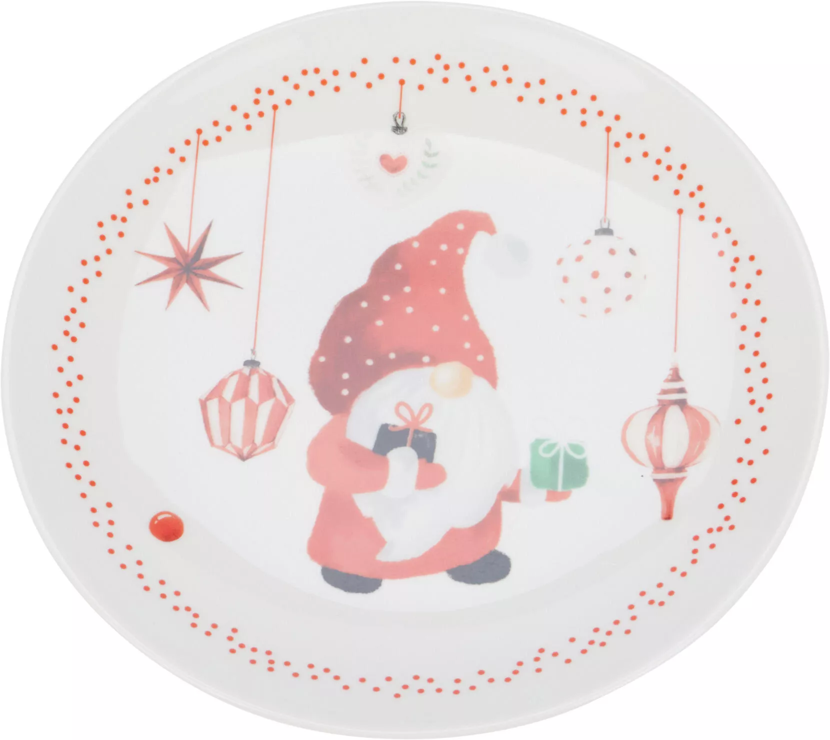 Assiette à dessert motif lutin CHRISTMAS
