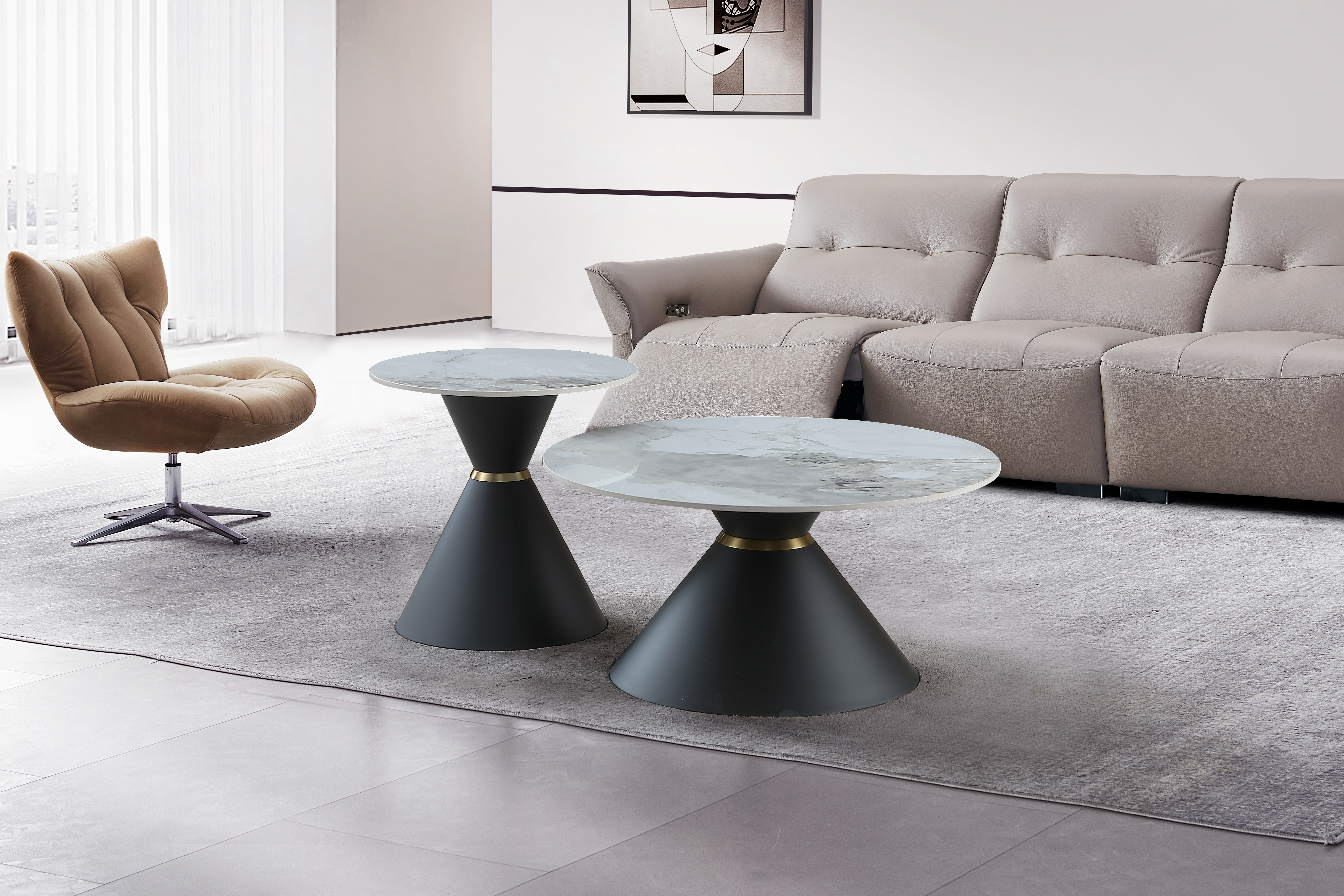 Lot de 2 tables basses C88