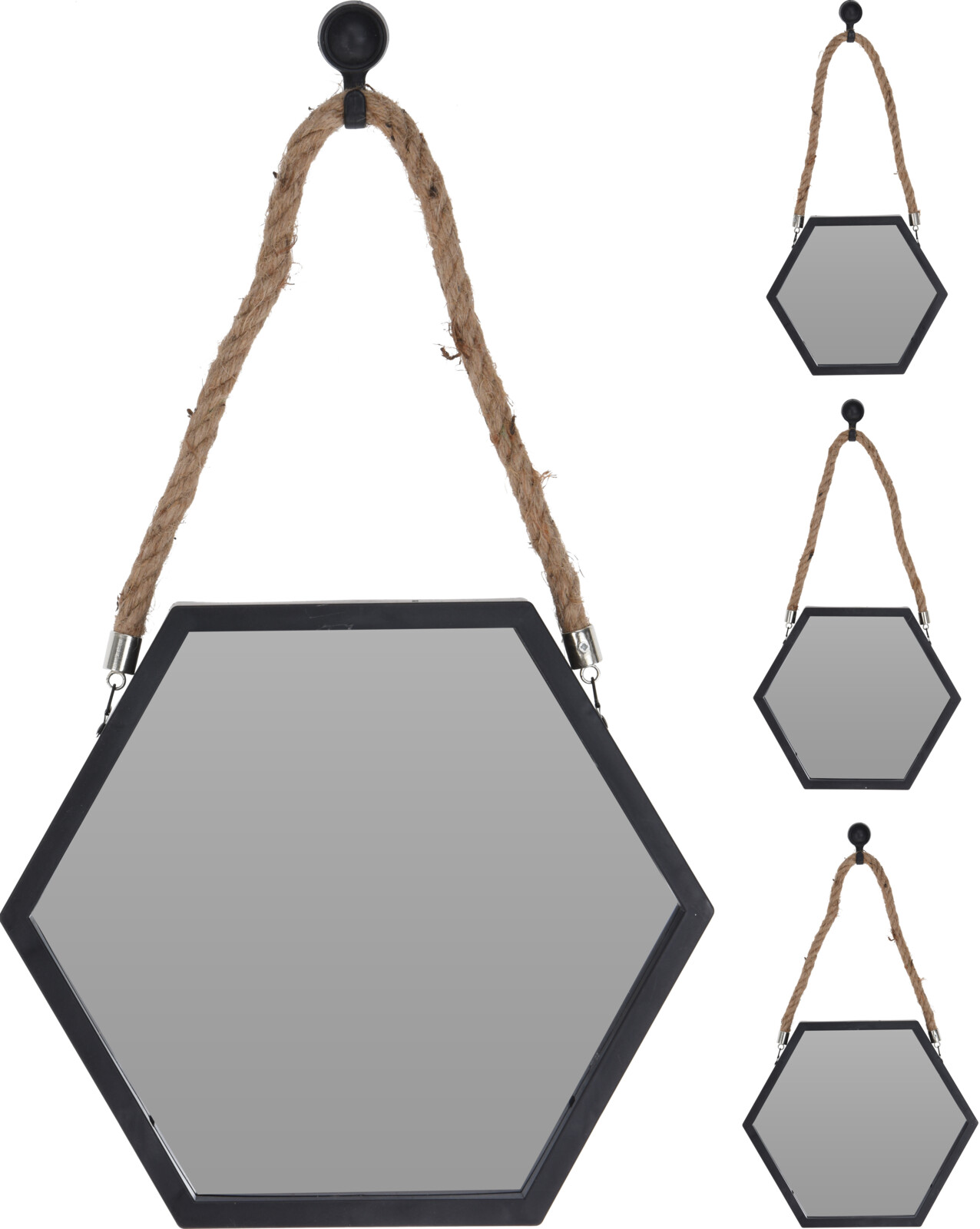 Spiegel Set Hexagon 3ER