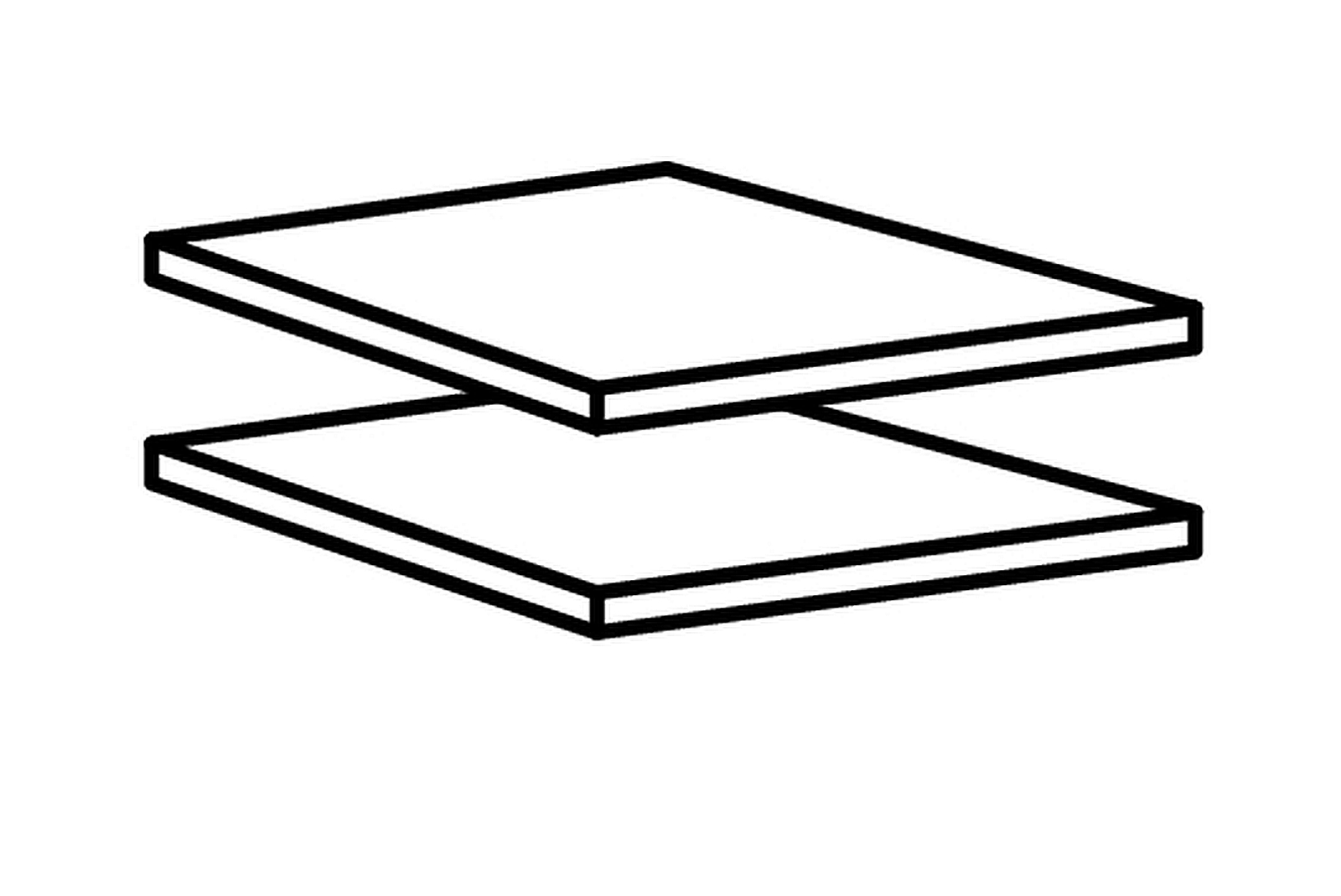 Lot de 2 tablettes amovibles 994 Lot de 2 tablettes amovibles 994