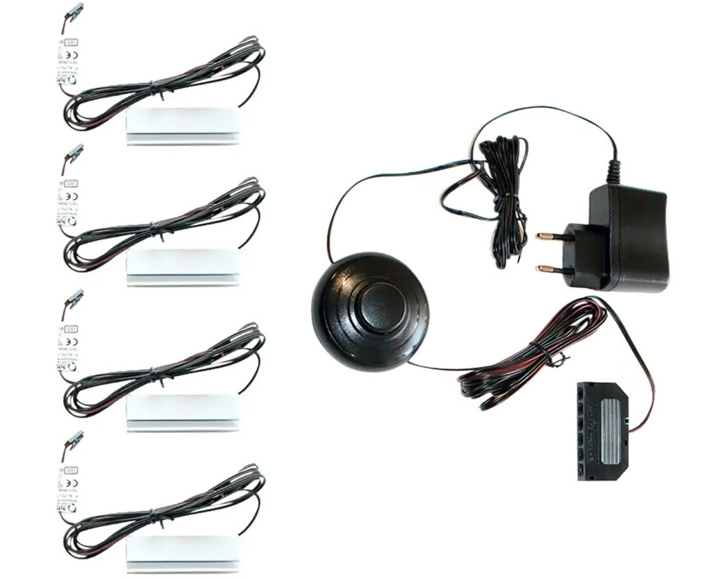 Lot de 4 éclairages pour tablettes en verre à clipser  DURAME Lot de 4 éclairages pour tablettes en verre à clipser  DURAME