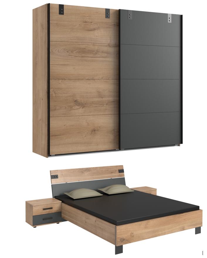 Chambre à coucher 4 éléments MALMÖ Chambre à coucher 4 éléments MALMÖ