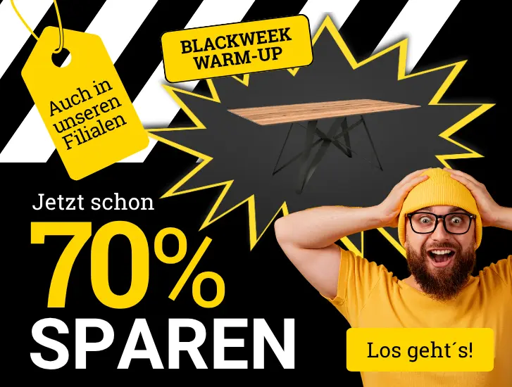 Blackweek Warm-Up bei MEGA Möbel > jetzt MEGA sparen!