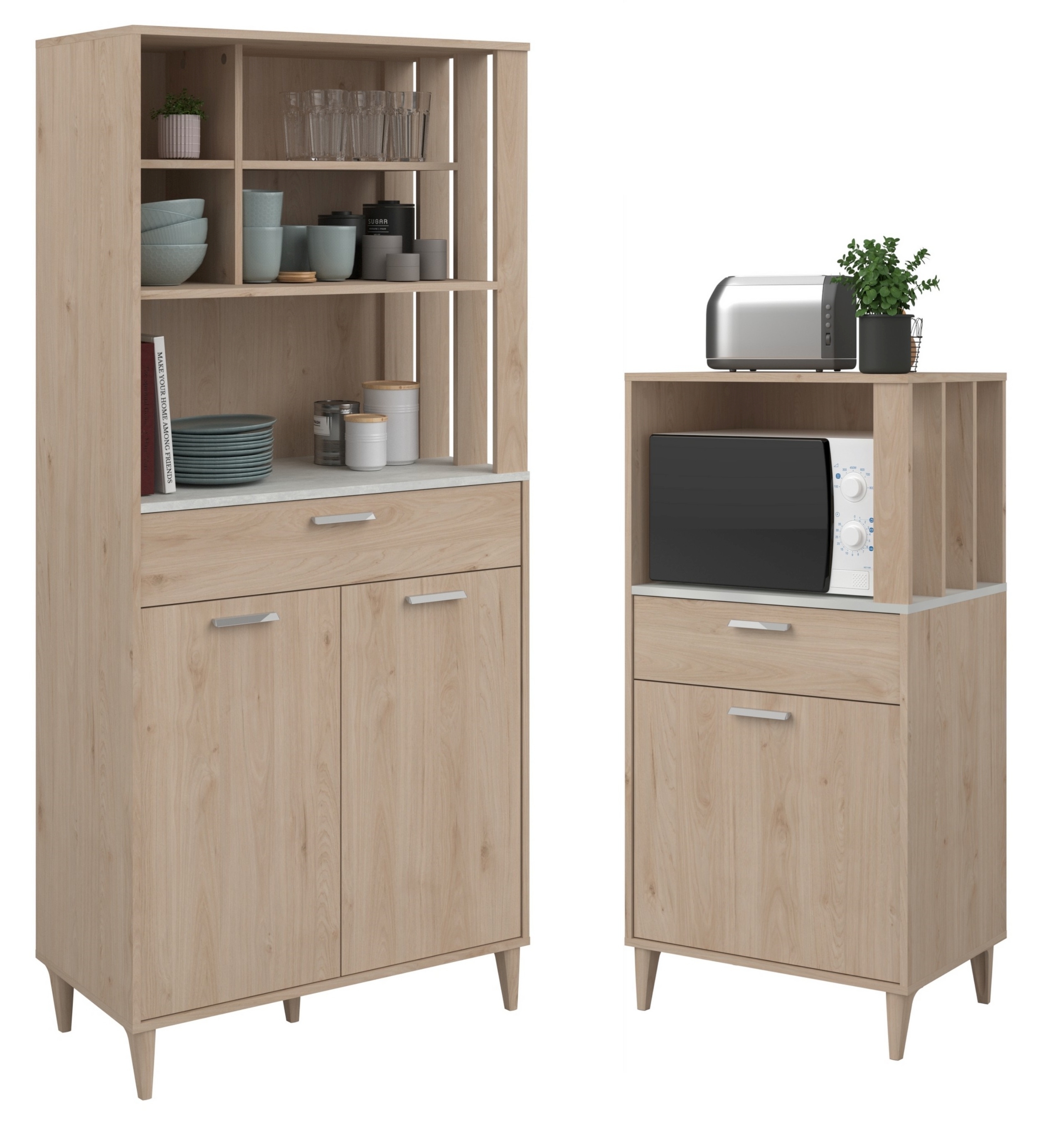 Ensemble buffet de cuisine et meuble de rangement ATLANTA 1