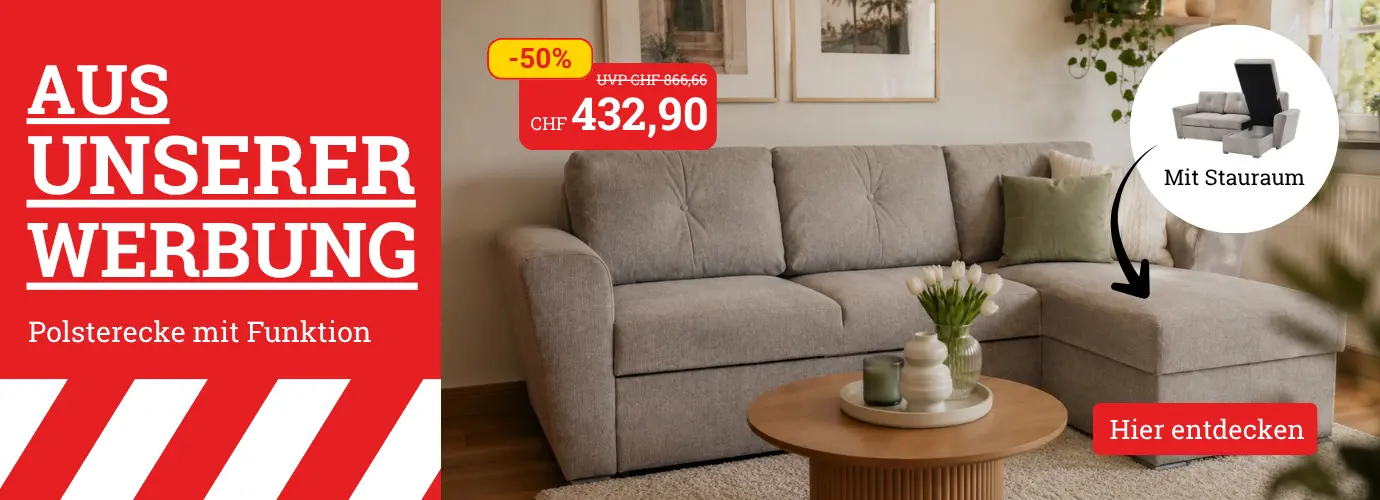 Aus unserer Werbung! Polsterecke mit Funktion. Hier entdecken>