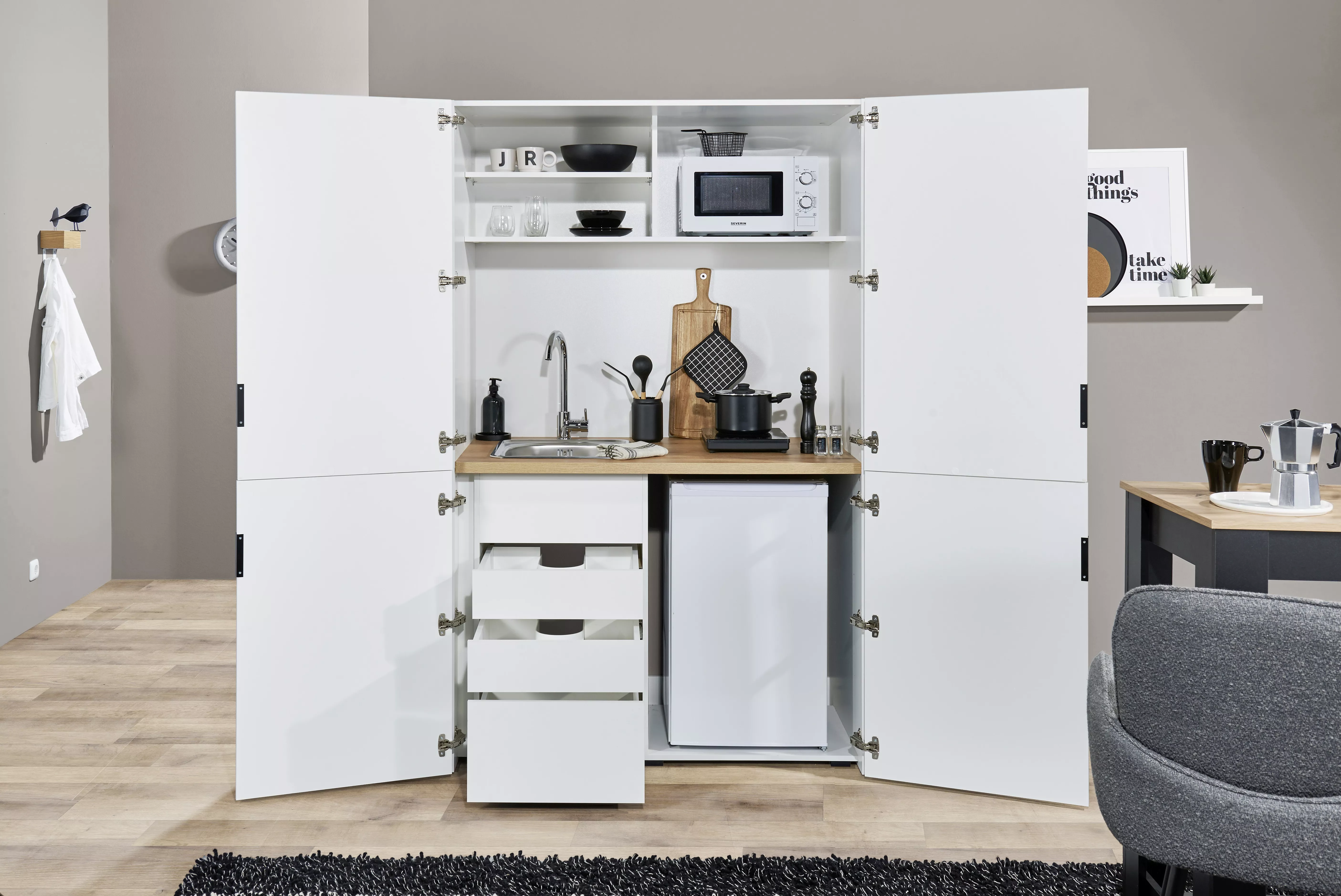 Cuisine dans bloc armoire HEIDELBERG