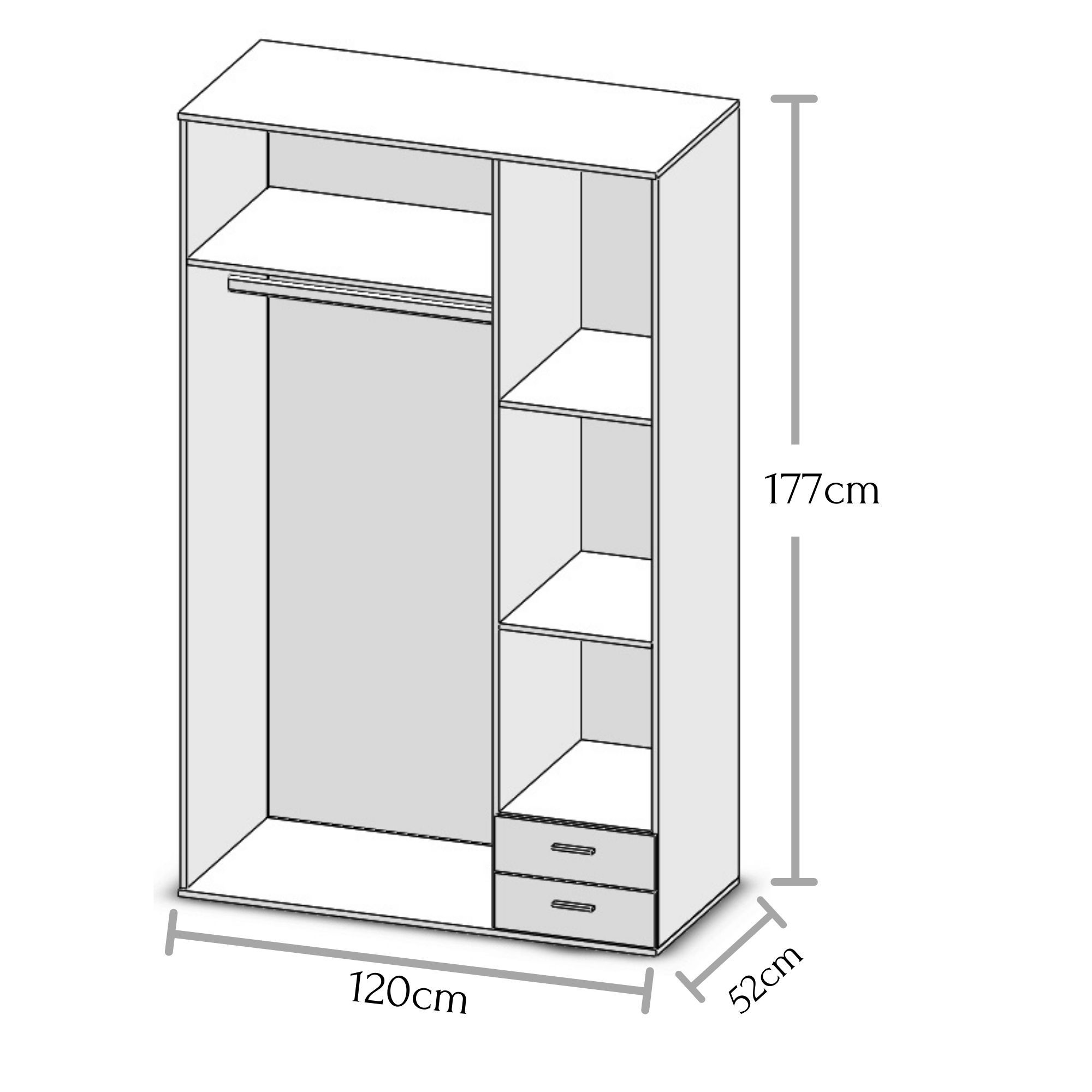 Drehtürenschrank BASE 3