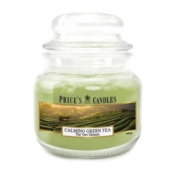 Bougie parfumée dans pot en verre avec couvercle Calming Green Tea PRICES Bougie parfumée dans pot en verre avec couvercle Calming Green Tea PRICES