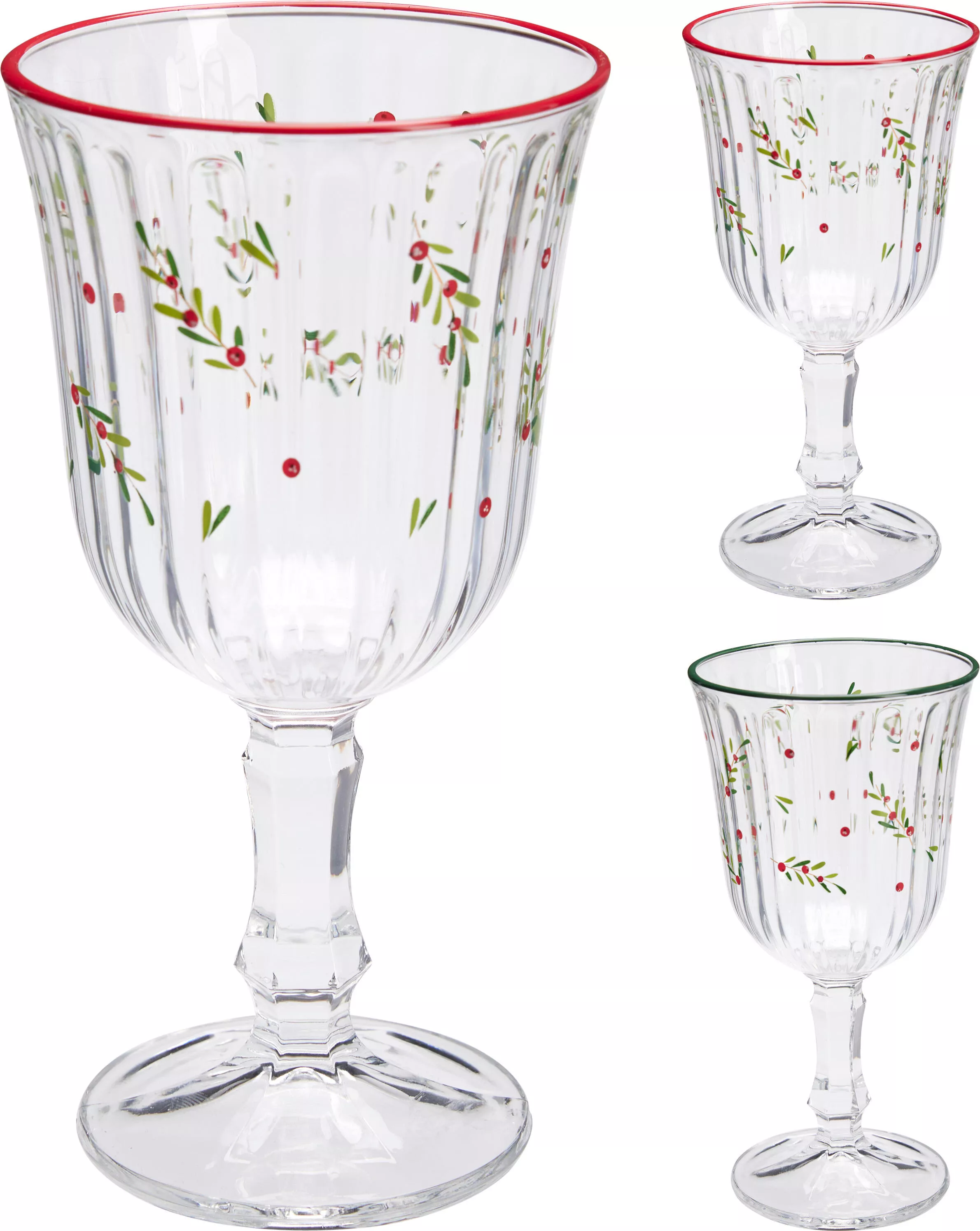 Weinglas Beerenzweig CHRISTMAS