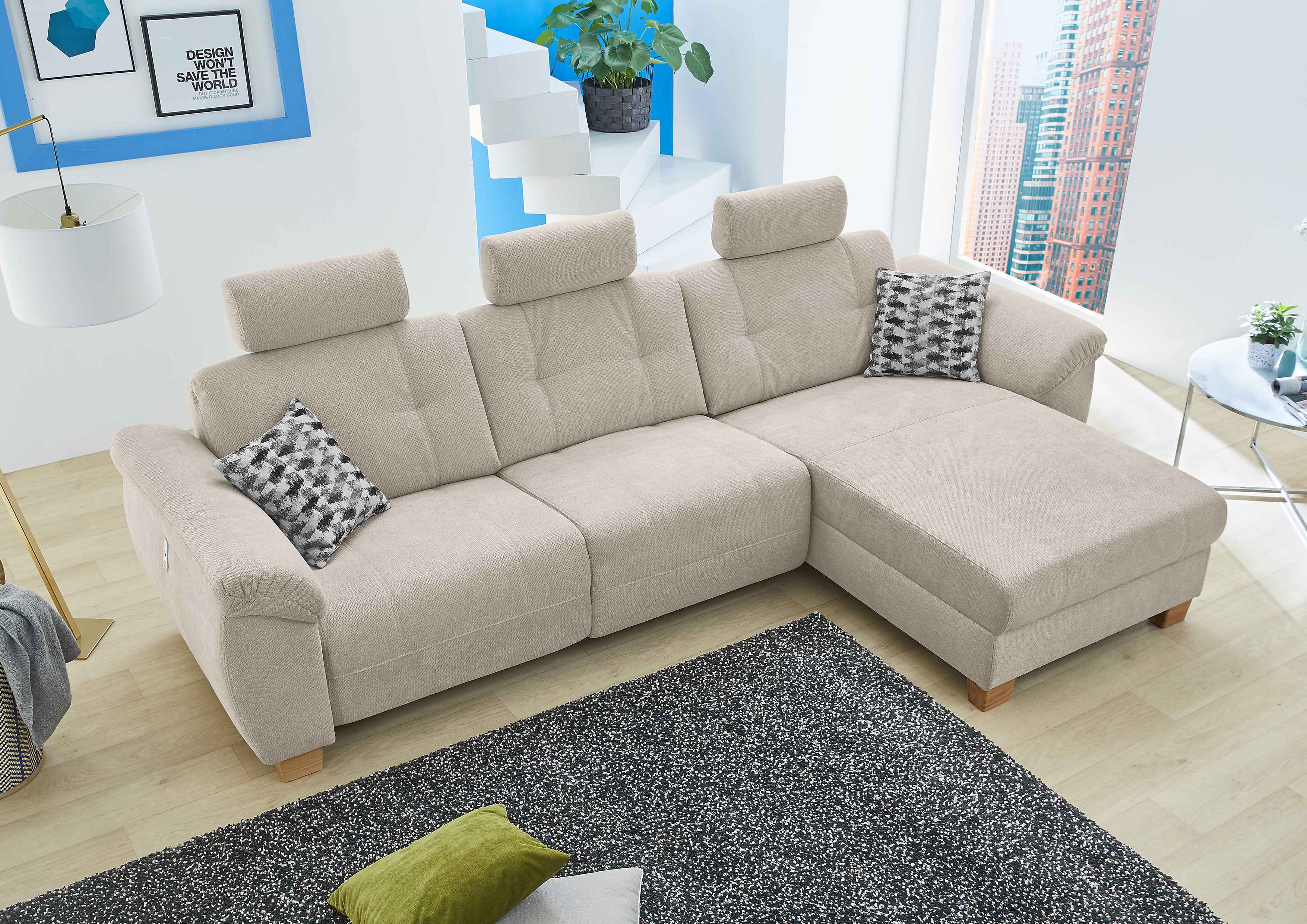 Wohnlandschaft mit Funktion PORTOFINO-SE Wohnlandschaft mit Funktion PORTOFINO-SE