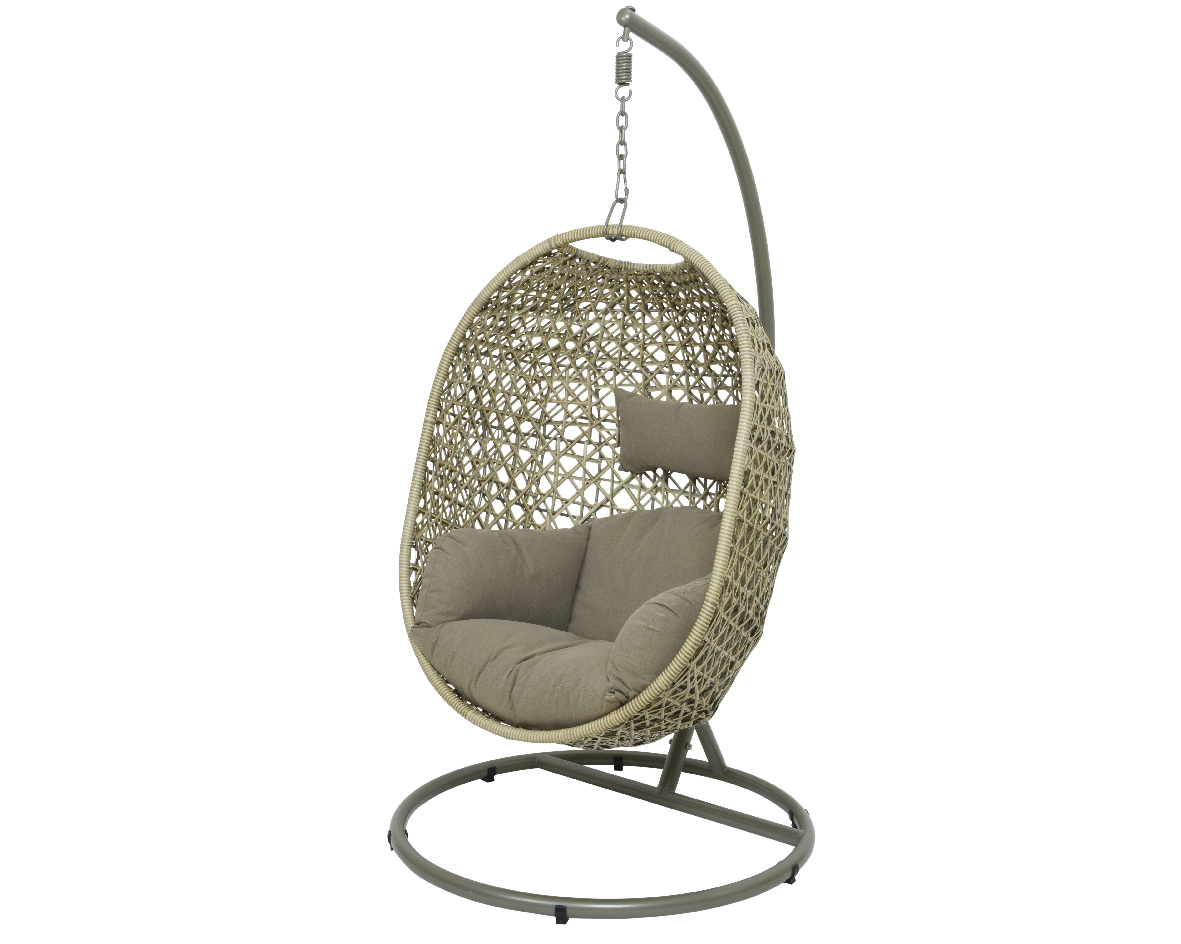 Fauteuil suspendu ton gris PALERMO