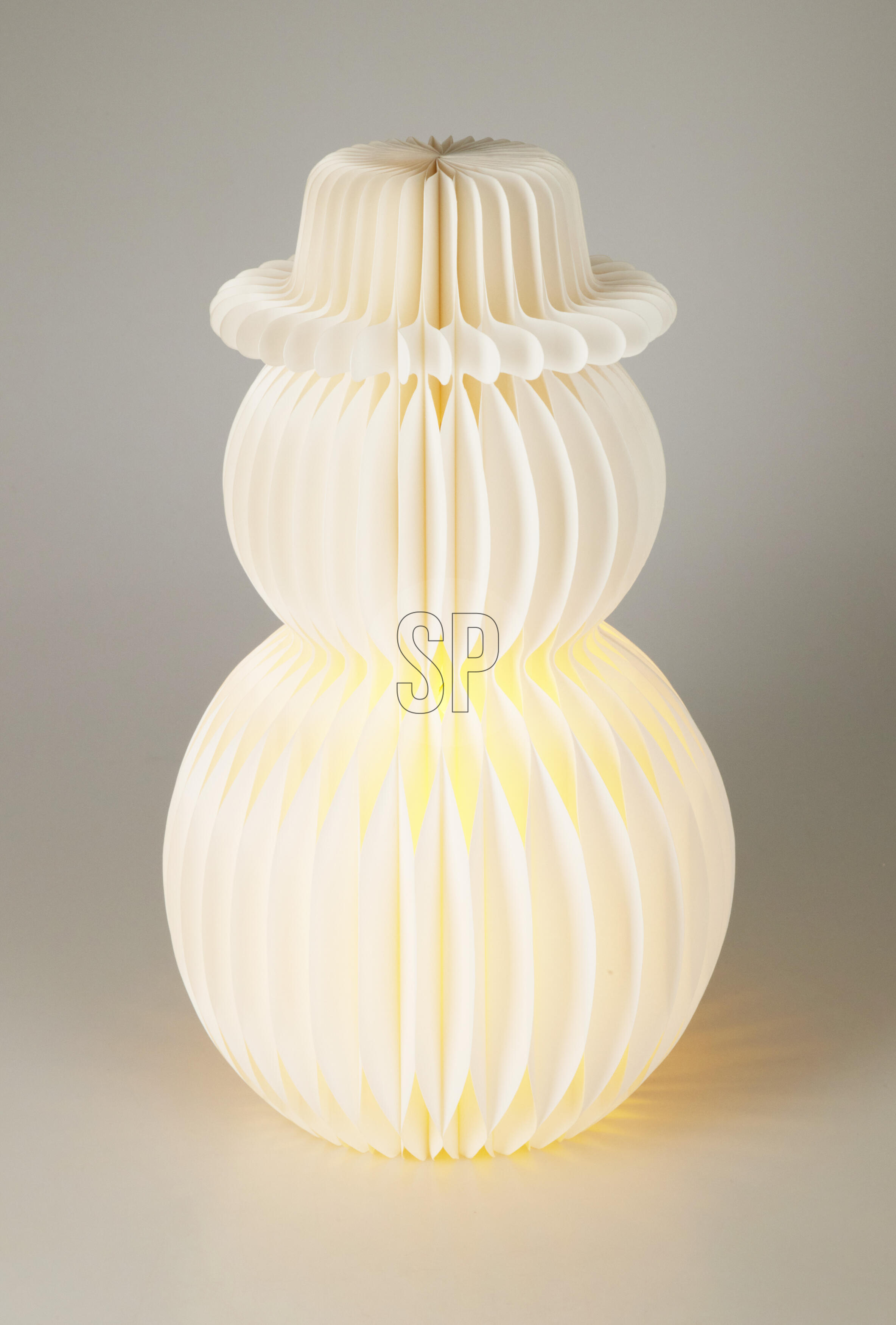 Bonhomme de neige en papier avec LED CHRISTMAS Bonhomme de neige en papier avec LED CHRISTMAS