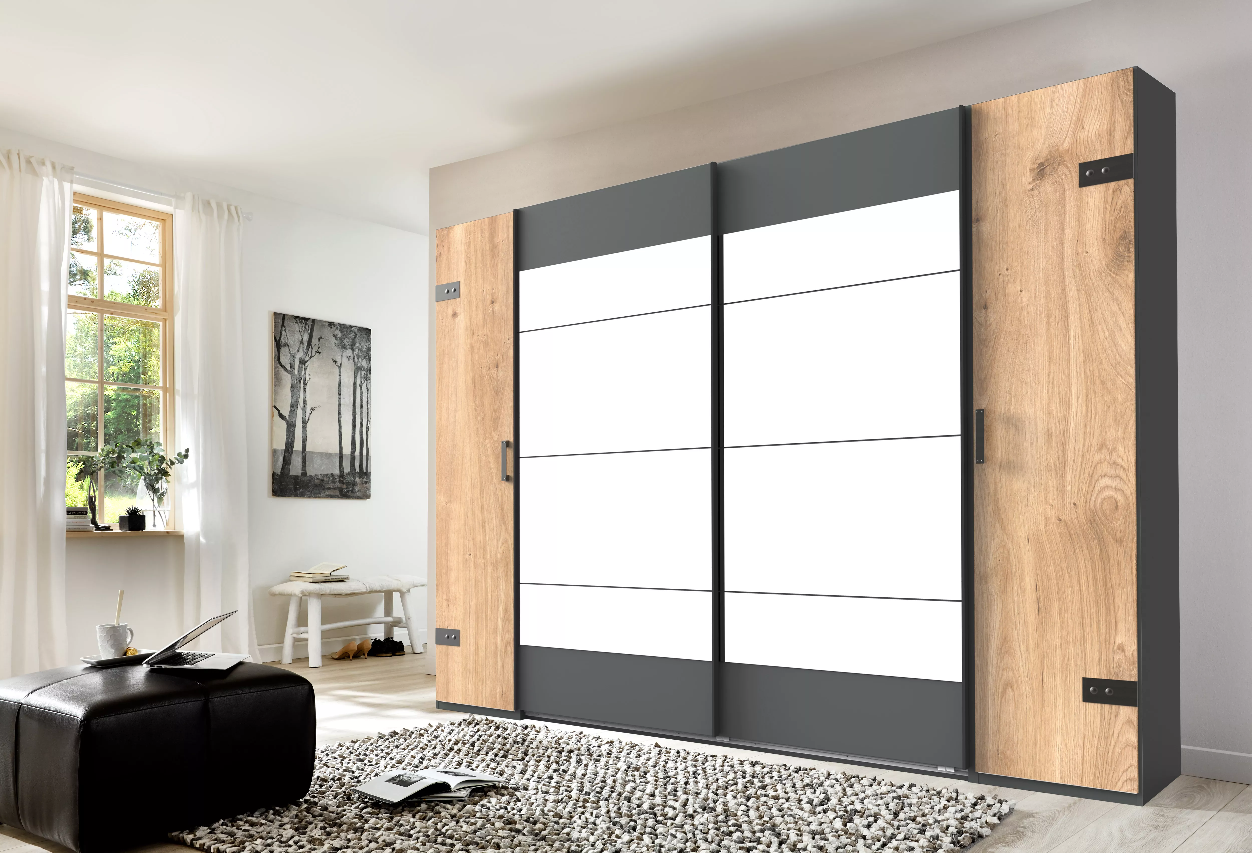 Dreh-/Schwebetürenschrank STOCKHOLM