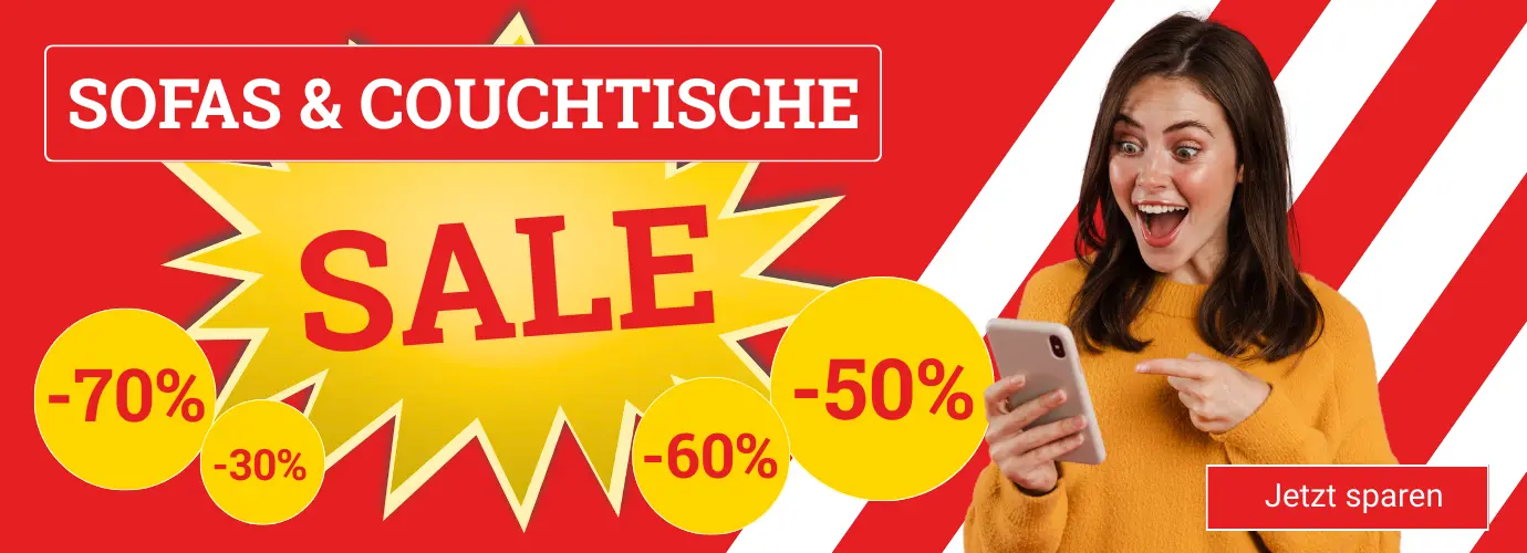 Sofas & Couchtische jetzt bis zu 70% reduziert