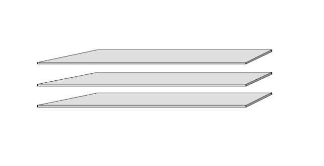 Lot de 3 tablettes amovibles TAPA