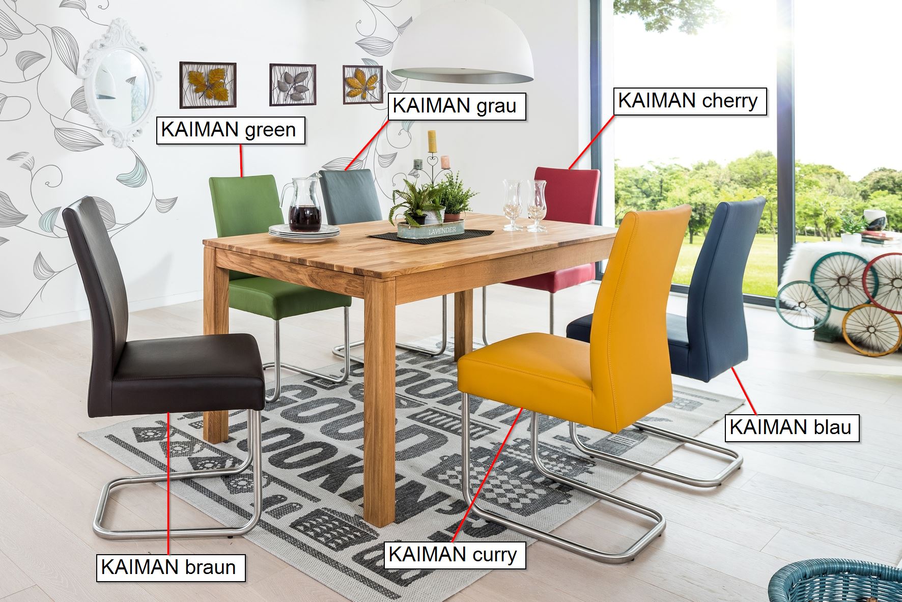 Ensemble table et chaises FANO 1XL/KADIRA