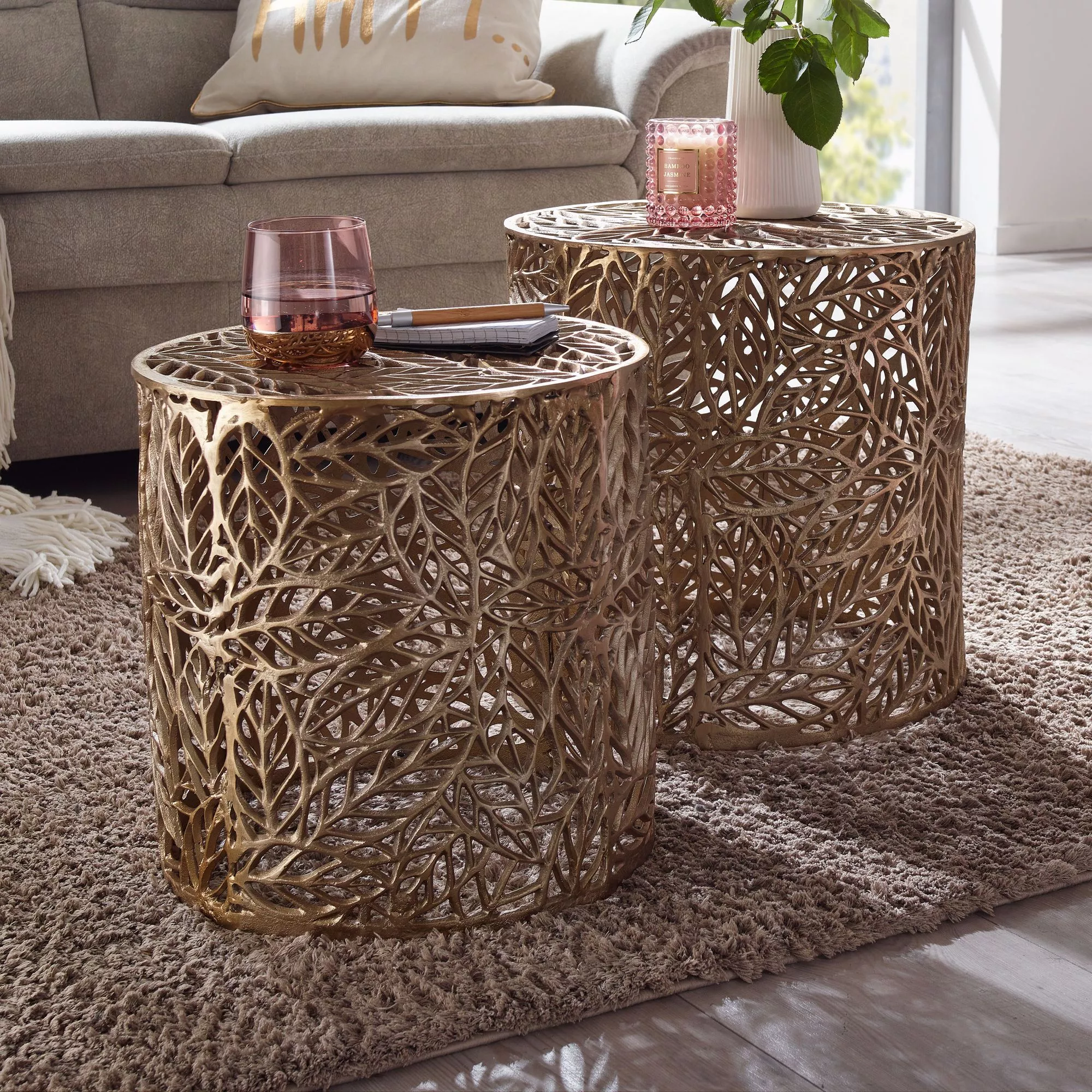 Lot de 2 tables d'appoint WARIN CHAMRAP