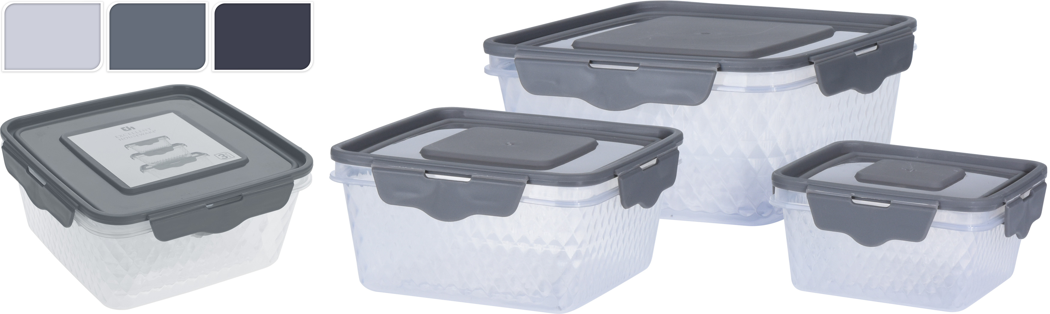 Lunchbox 3tlg. mit Deckel