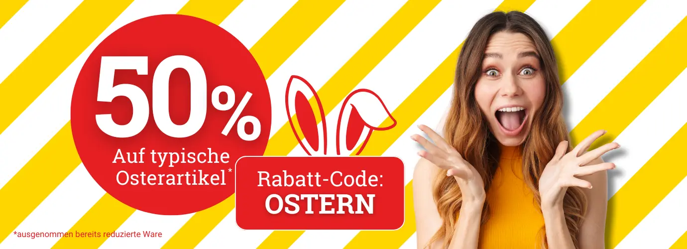 Jetzt 30% auf Osterartikel sichern! Rabatt-Code: OSTERN30