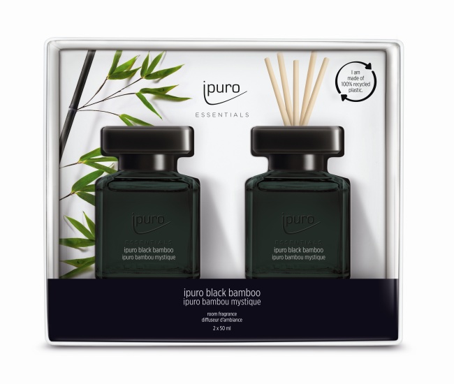 Lot de diffuseurs de parfum Ipuro BLACK BAMBOO 2X50ML