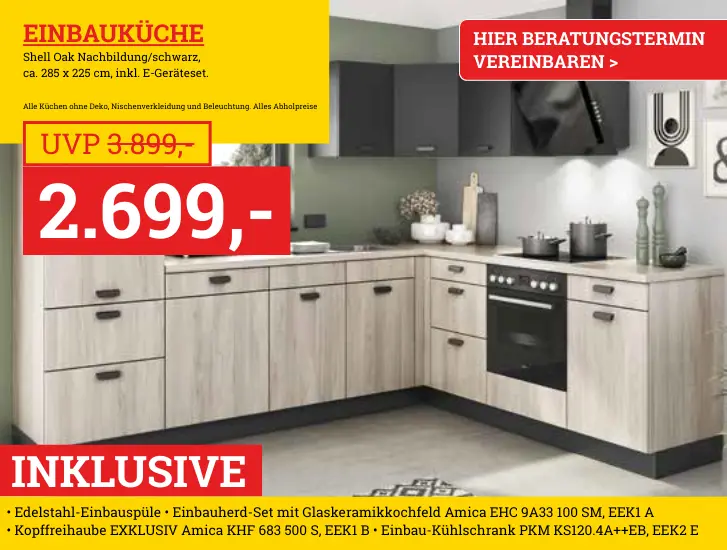 Küchen für clevere Sparer! Jetzt Beratungstermin vereinbaren