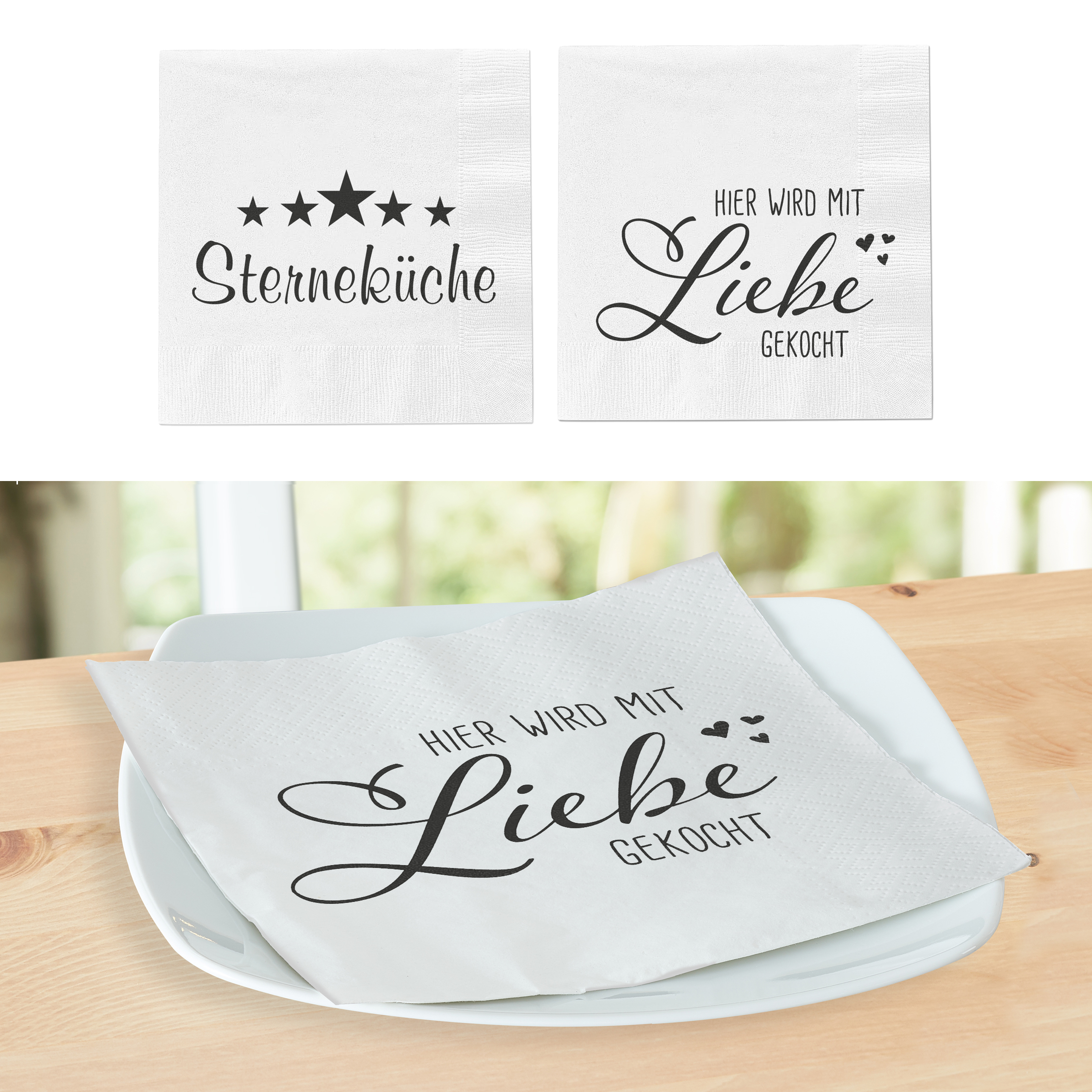 Servietten mit Spruch KITCHEN 5237940