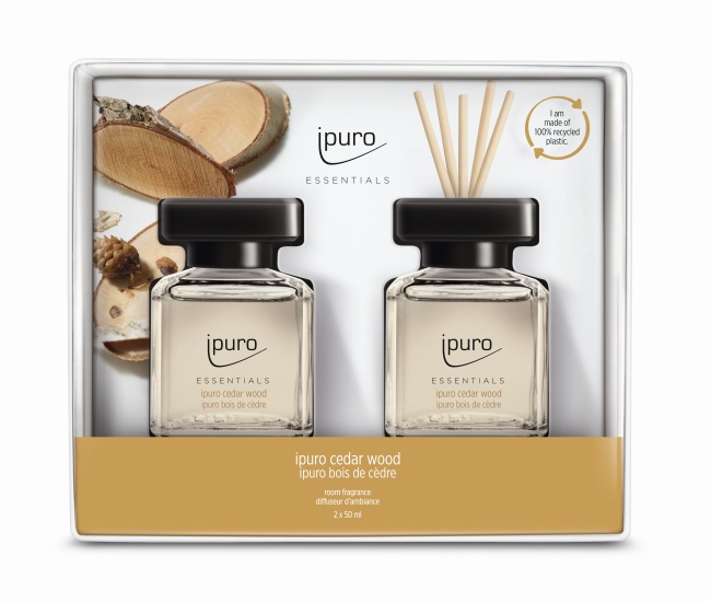 Lot de diffuseurs de parfum Ipuro  CEDAR WOOD 2X50ML