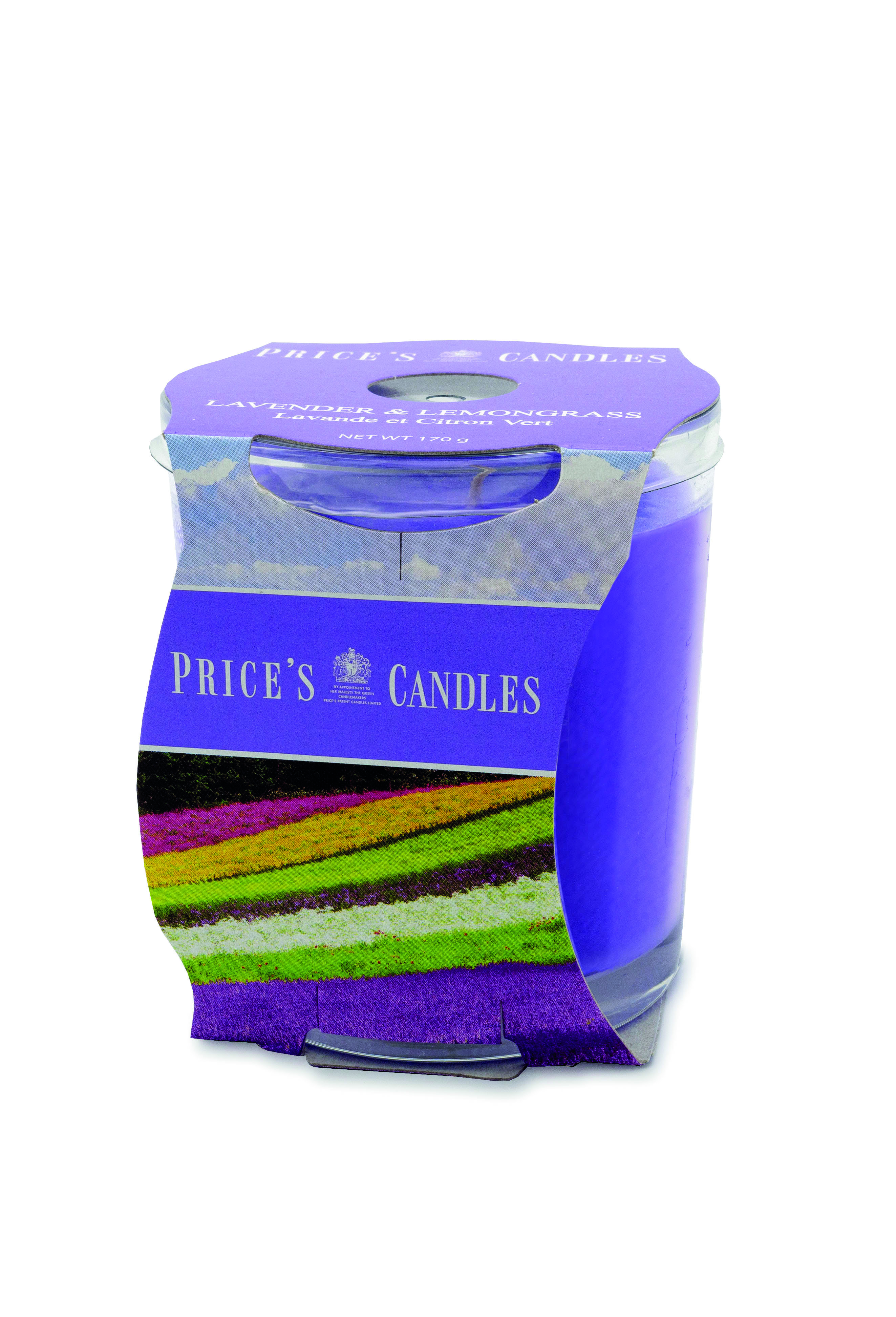 Bougie parfumée dans pot en verre Lavande & citronnelle PRICES Bougie parfumée dans pot en verre Lavande & citronnelle PRICES