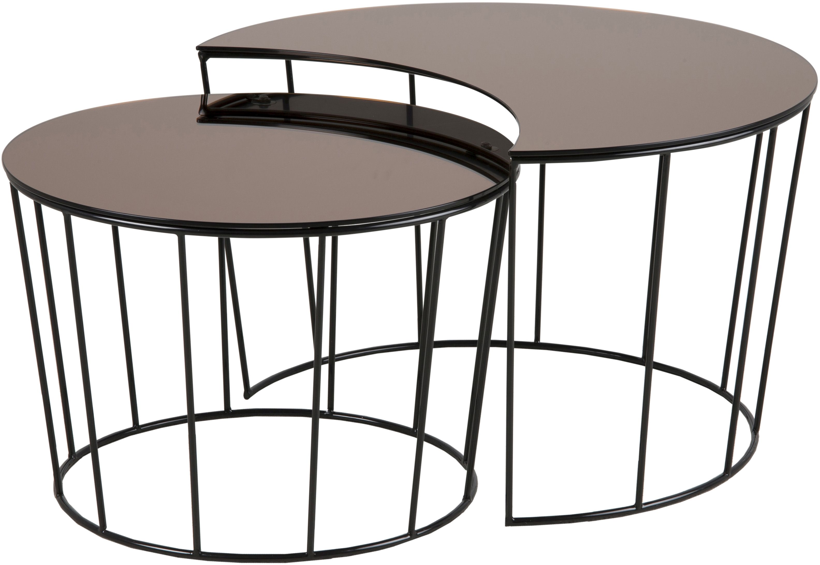 Lot de 2 tables gigognes SUNMOON
