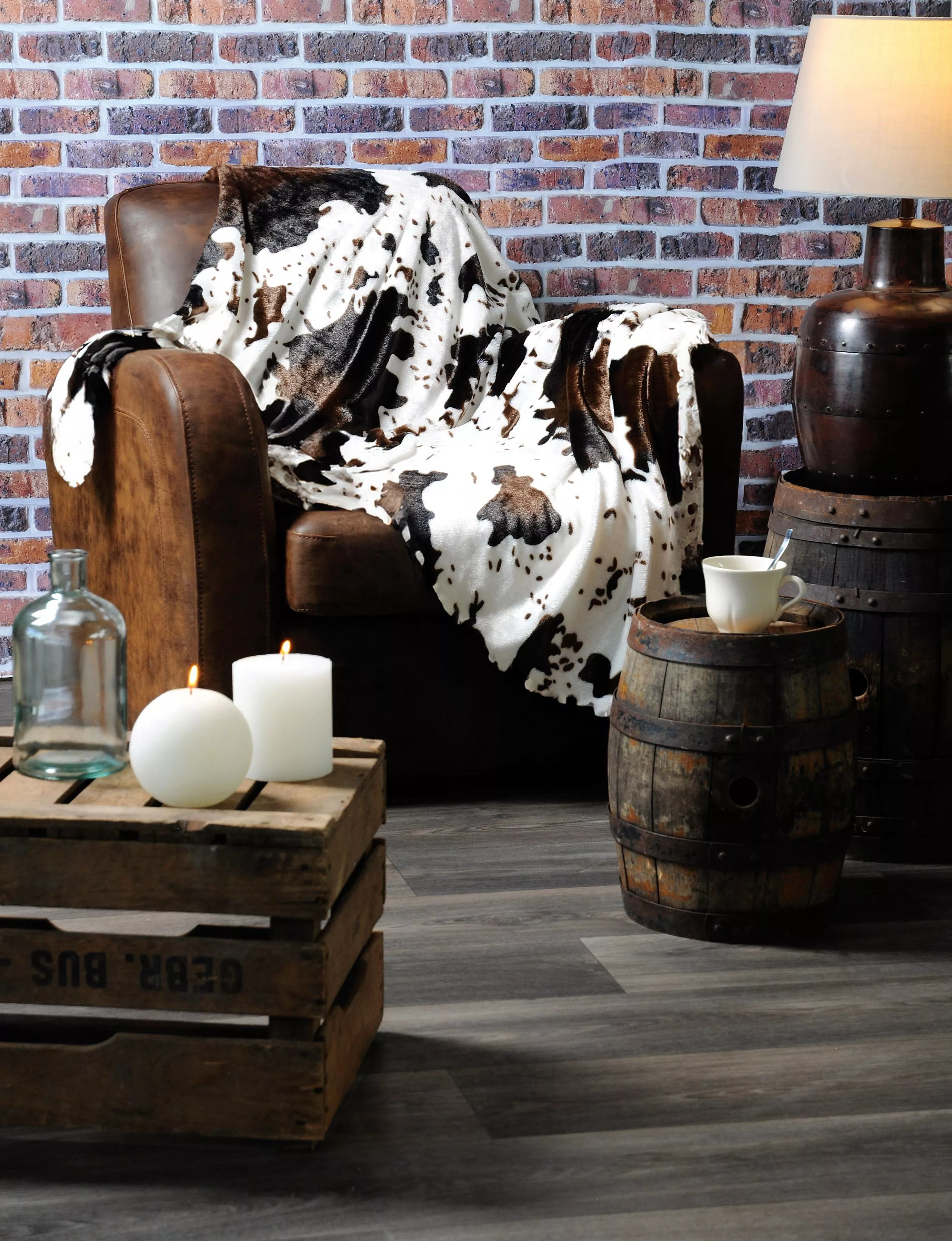 Kuscheldecke Kuhfelloptik HOMETEX