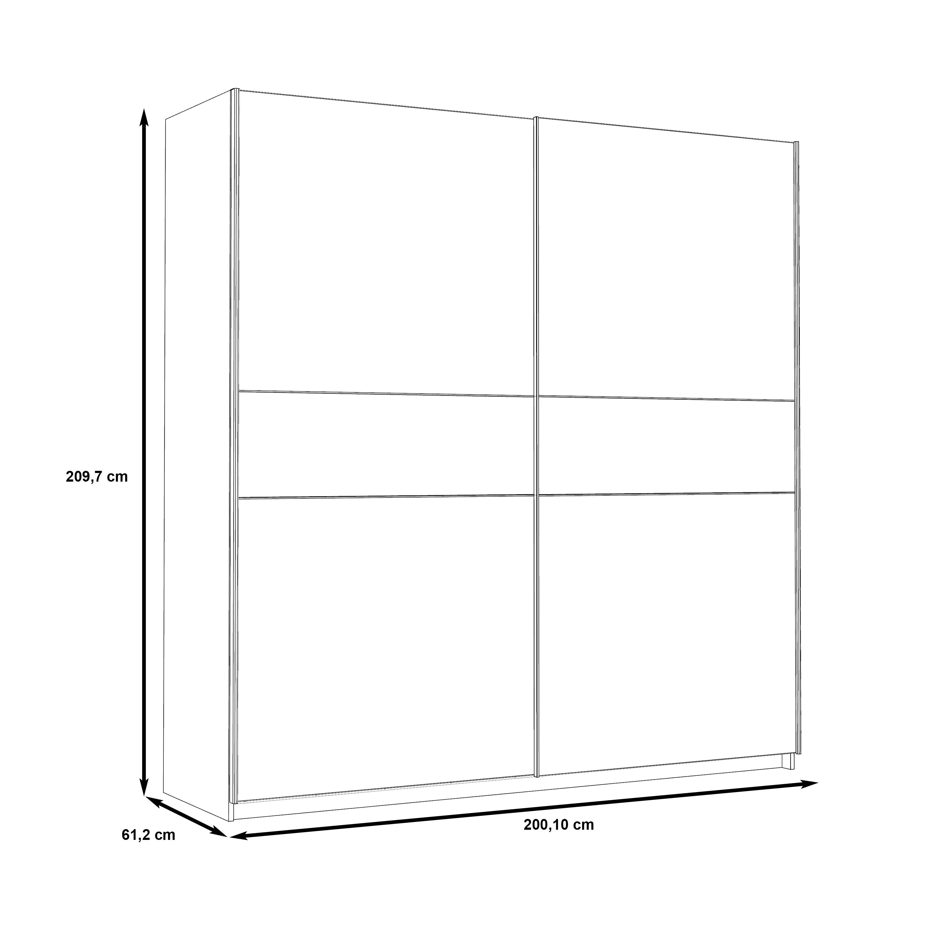 Armoire à portes coulissantes 200 cm WINNER PLUS