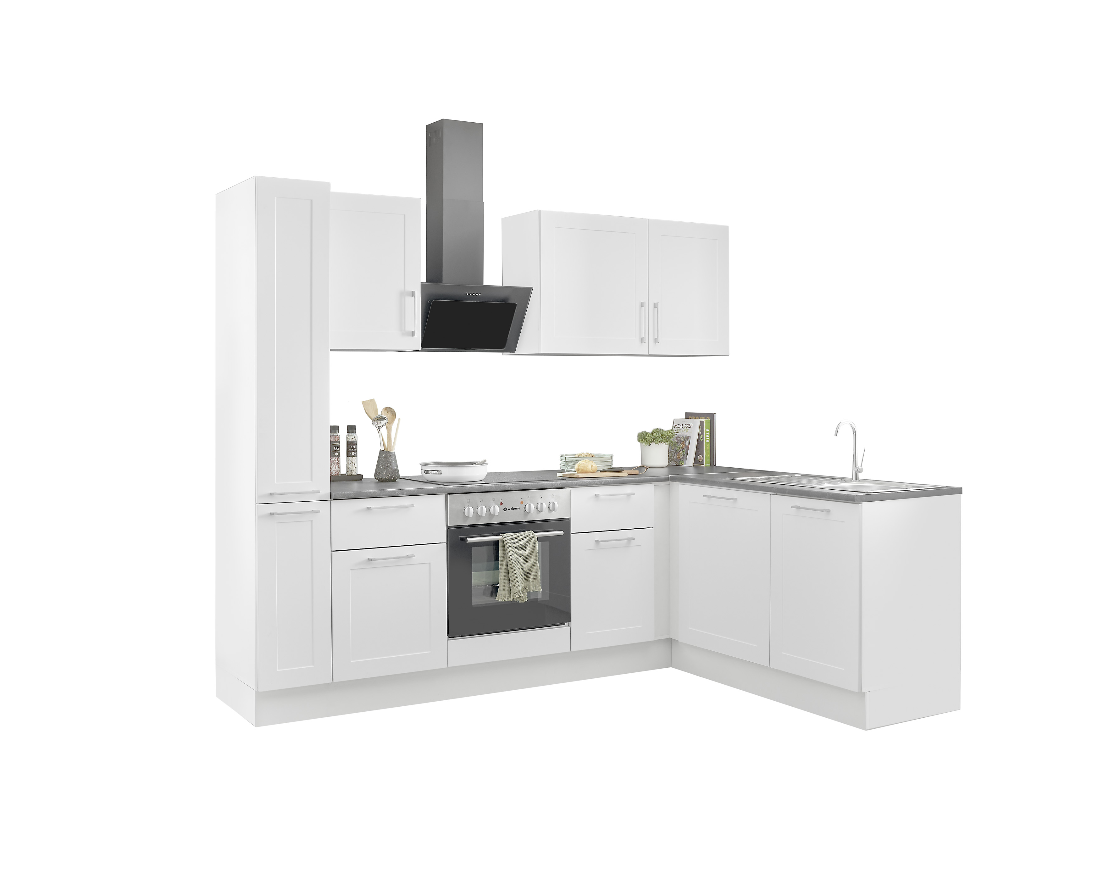 Küchenblock mit E-Geräten HASTINGS  (Ecke-Apotheker) I Küchenblock mit E-Geräten HASTINGS  (Ecke-Apotheker) I