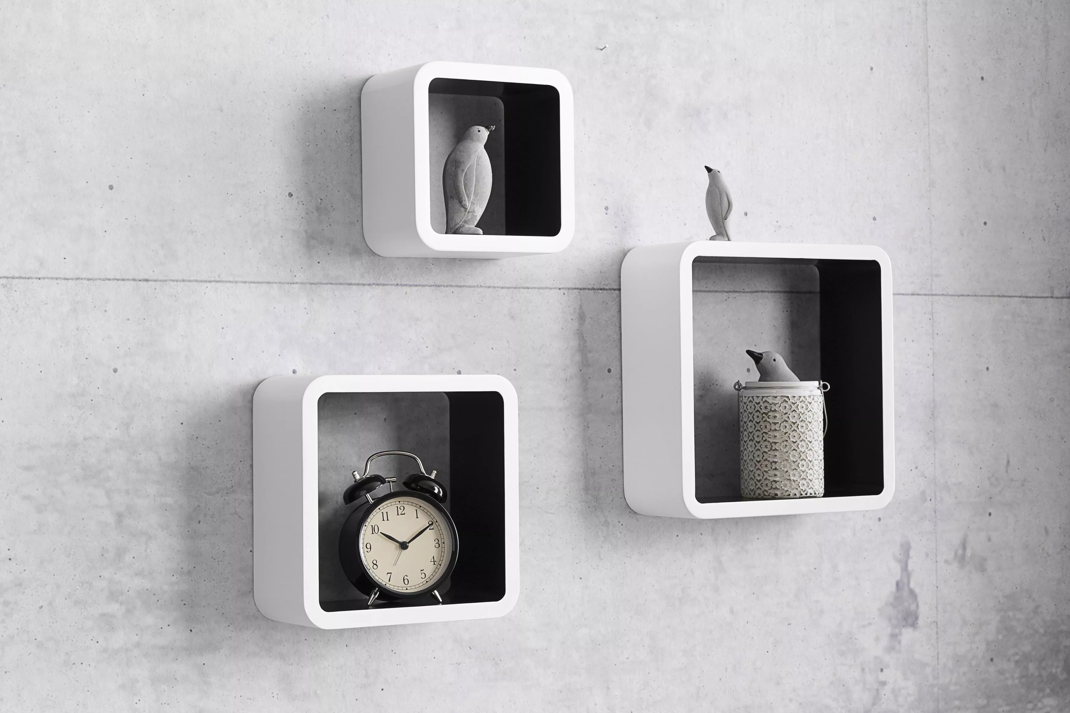 Wandregale im 3er-Set CUBO