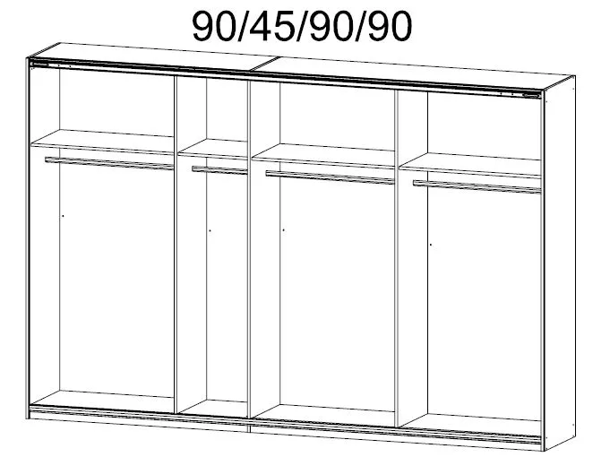 Schwebetürenschrank QUADRA